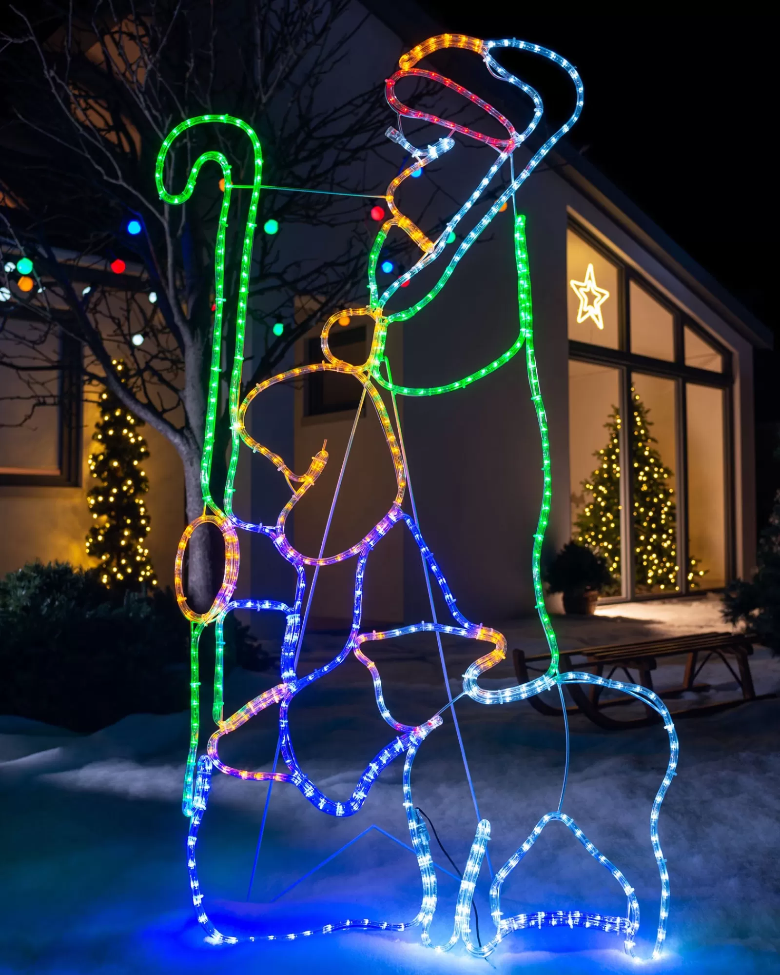 WeRChristmas Christmas Characters^2 Wise Men Rope Light Silhouette, 152 Cm