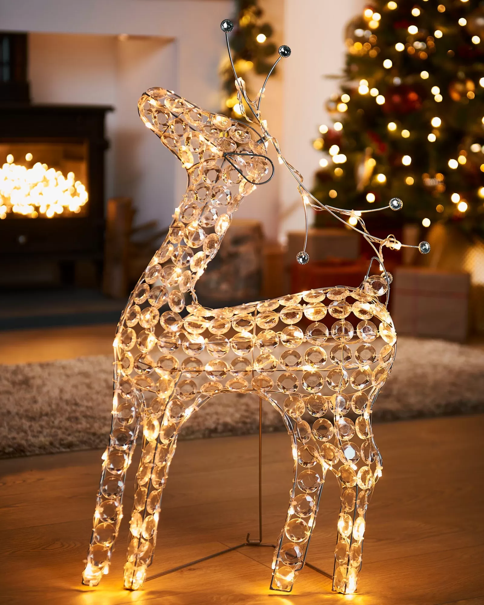 WeRChristmas Outdoor Lighted Reindeer | Figurines^2D Crystal Reindeer, 80 Cm