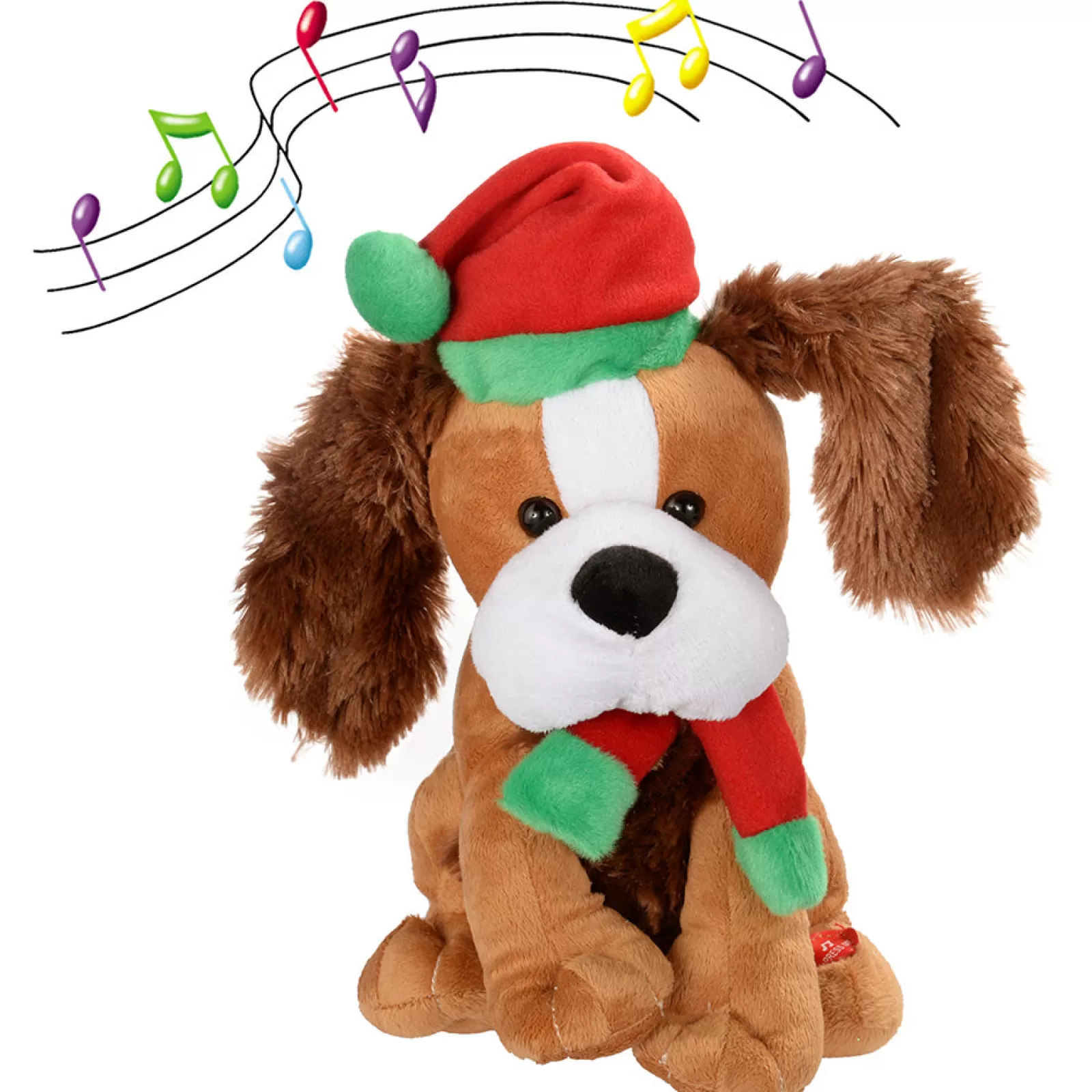 WeRChristmas Novelty | Figurines^30 Cm Standing And Singing Dog With Flapping Ears Christmas Decoration