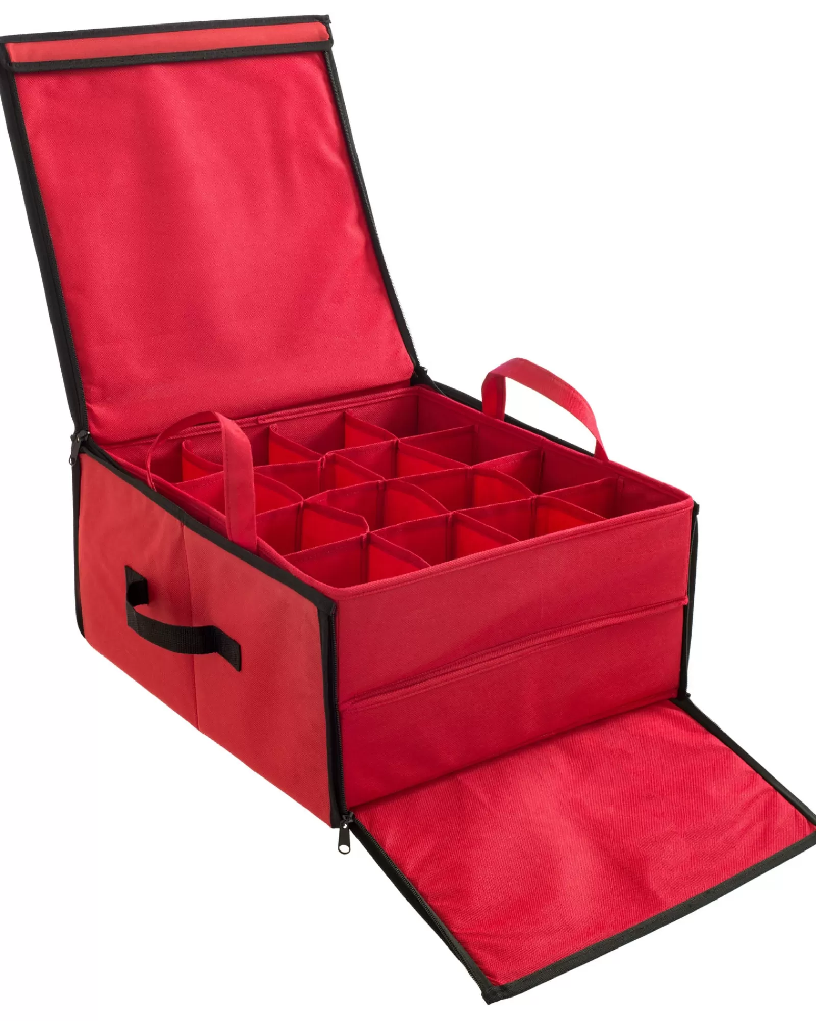 WeRChristmas Storage Bags | Storage Bags^32 Piece Decoration And Ornament Storage Box, Red, 40 Cm