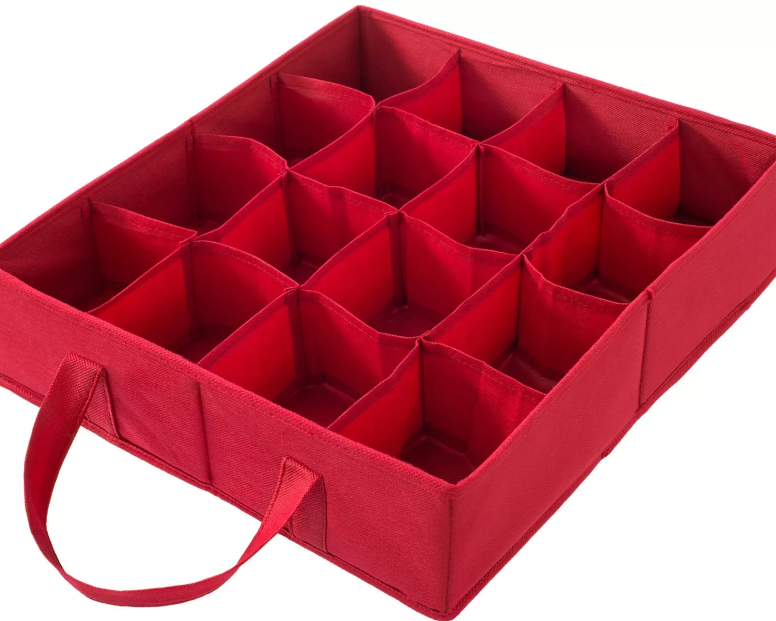 WeRChristmas Storage Bags | Storage Bags^32 Piece Decoration And Ornament Storage Box, Red, 40 Cm