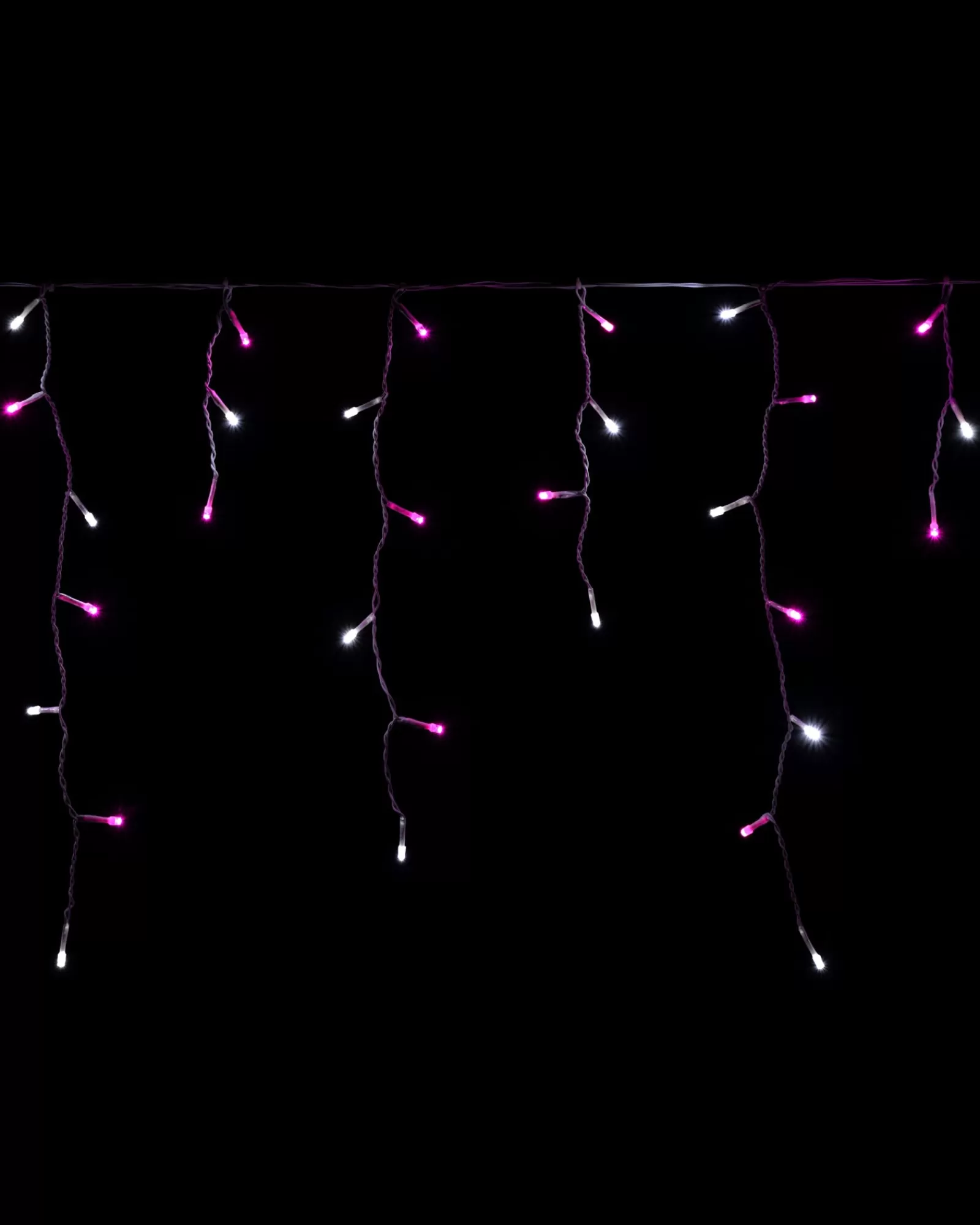 WeRChristmas Icicle Lights^360 Icicle LED Light String, Pink/White, 8.8 M