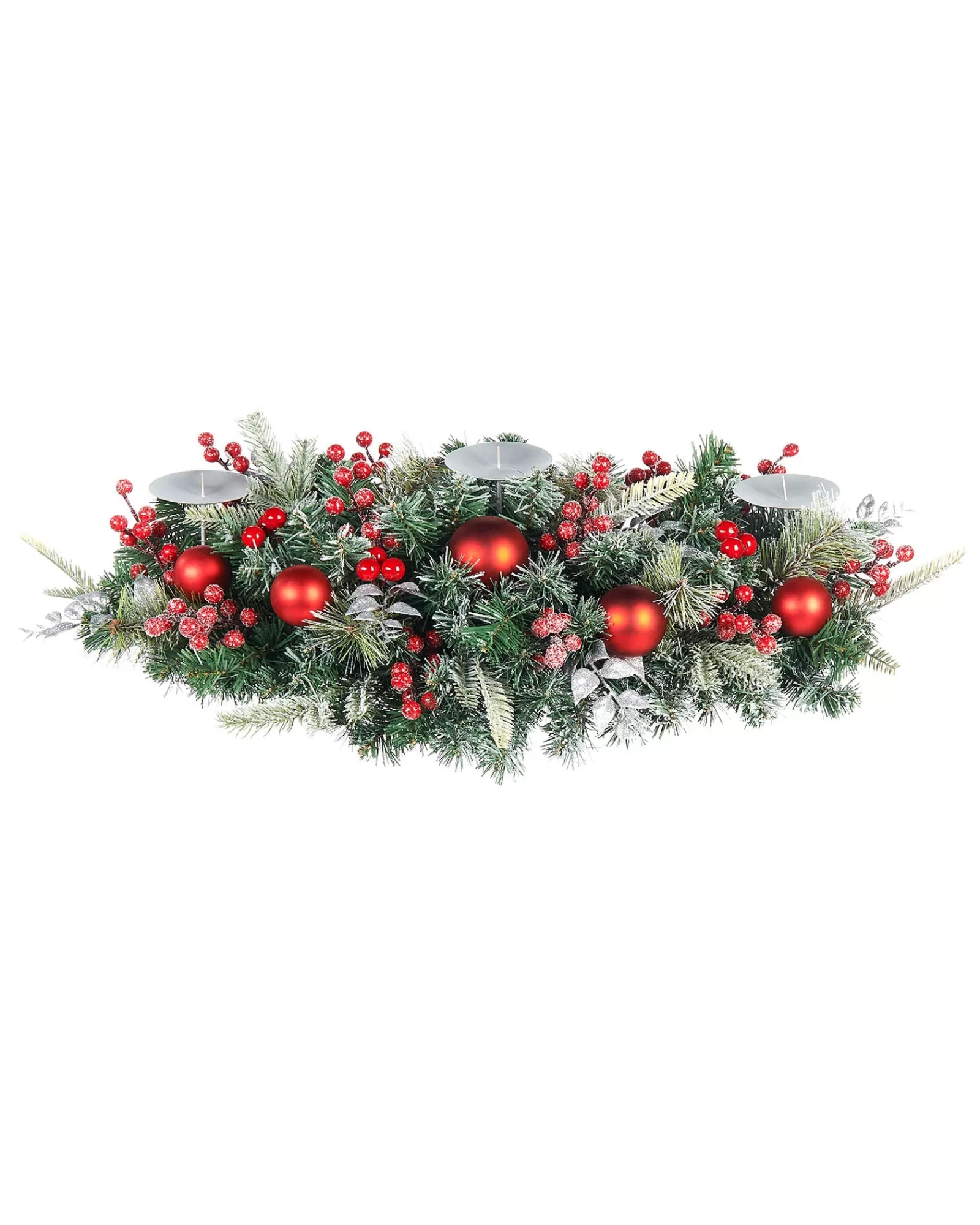 WeRChristmas Table Decorations | Candle Holder Garlands^3 Pillar Decorated Garland Candle Holder, 76 Cm
