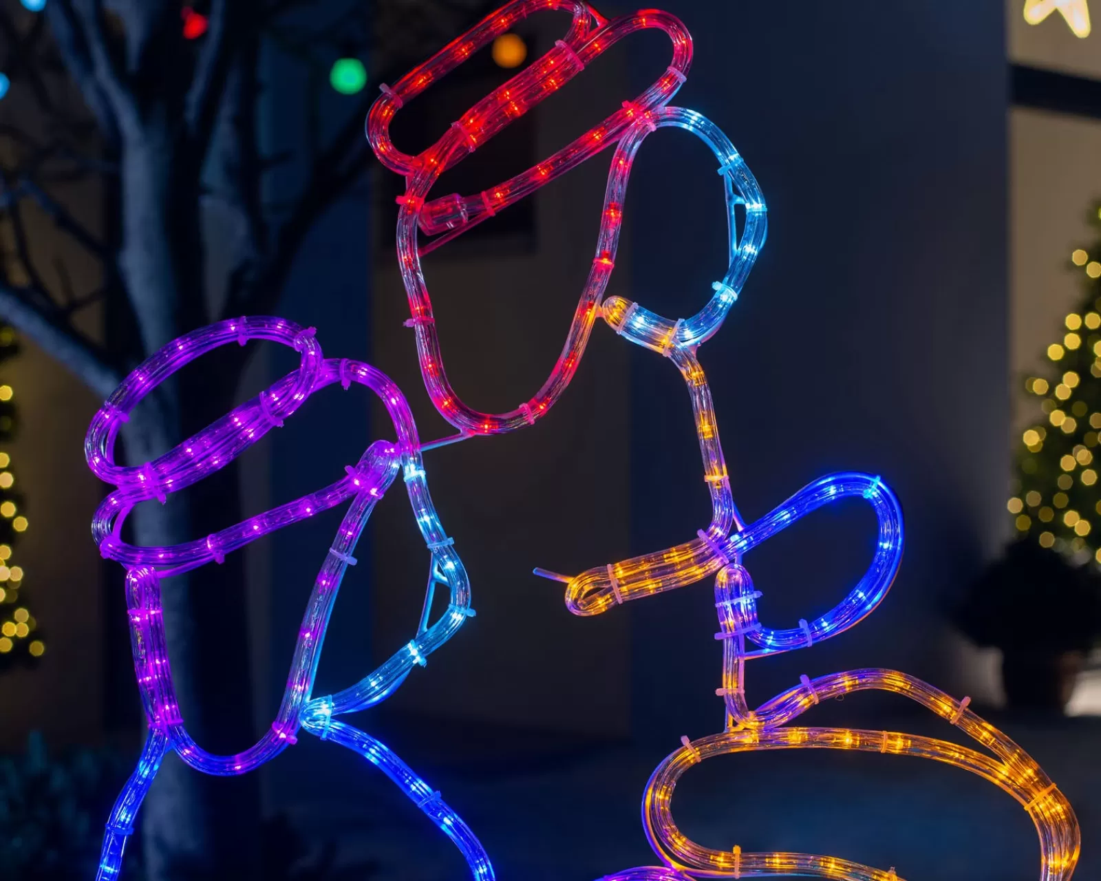 WeRChristmas Christmas Characters^3 Wise Men Neon Rope Light Silhouette, 121 Cm