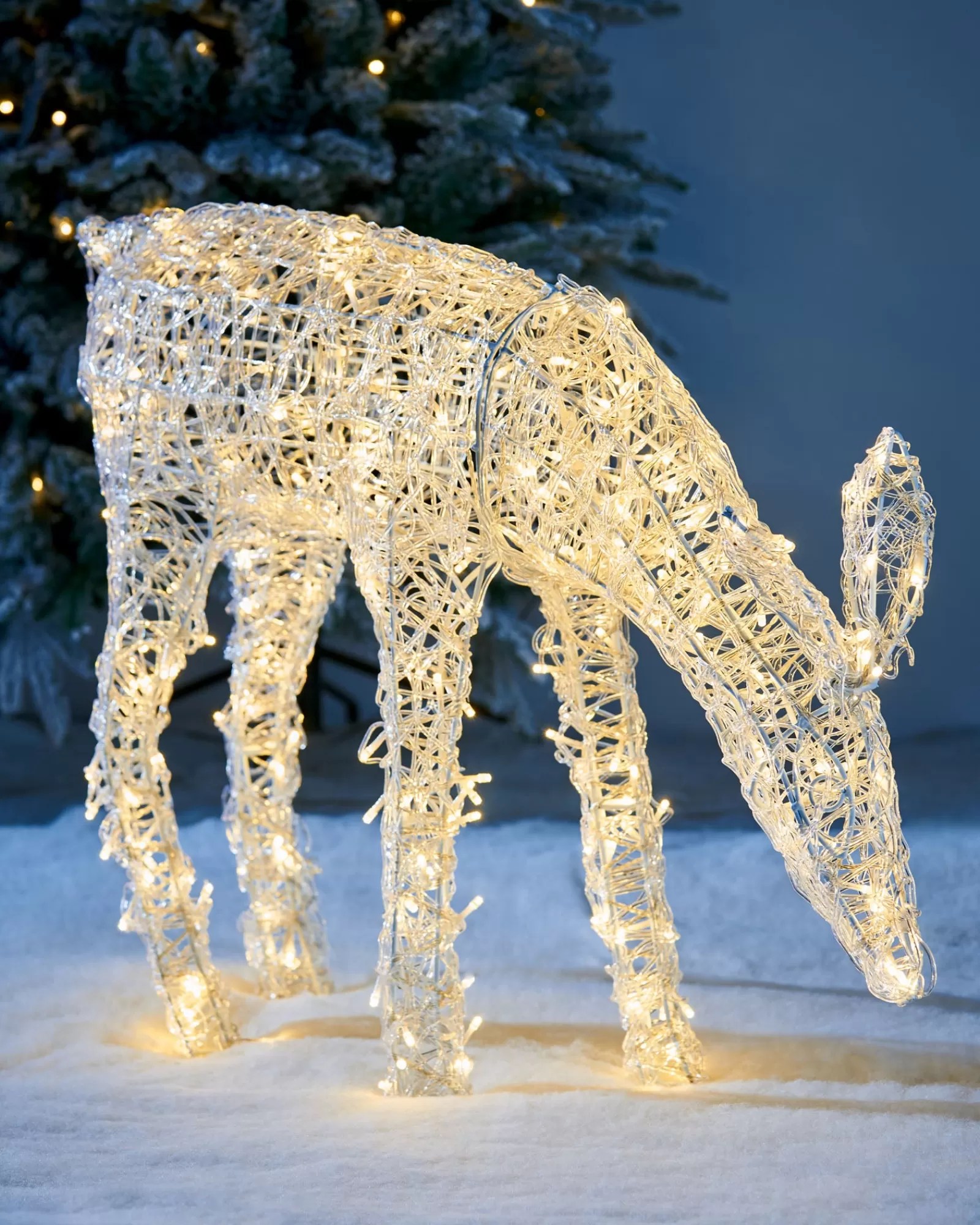 WeRChristmas Outdoor Lighted Reindeer^3D Acrylic Reindeer Decoration, 90 Cm