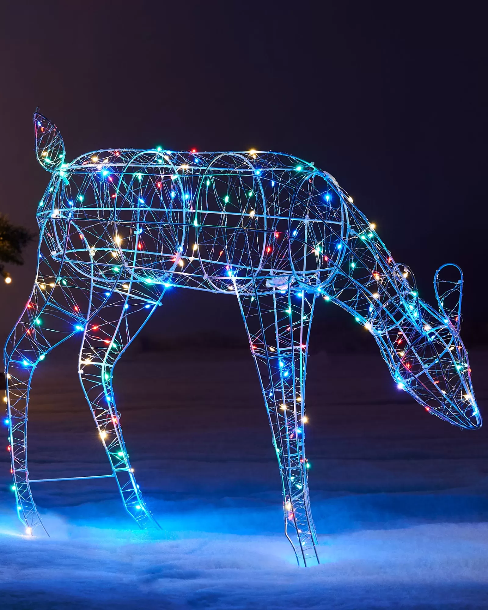 WeRChristmas Outdoor Lighted Reindeer^3D Grazing Reindeer Silhouette, 81 Cm