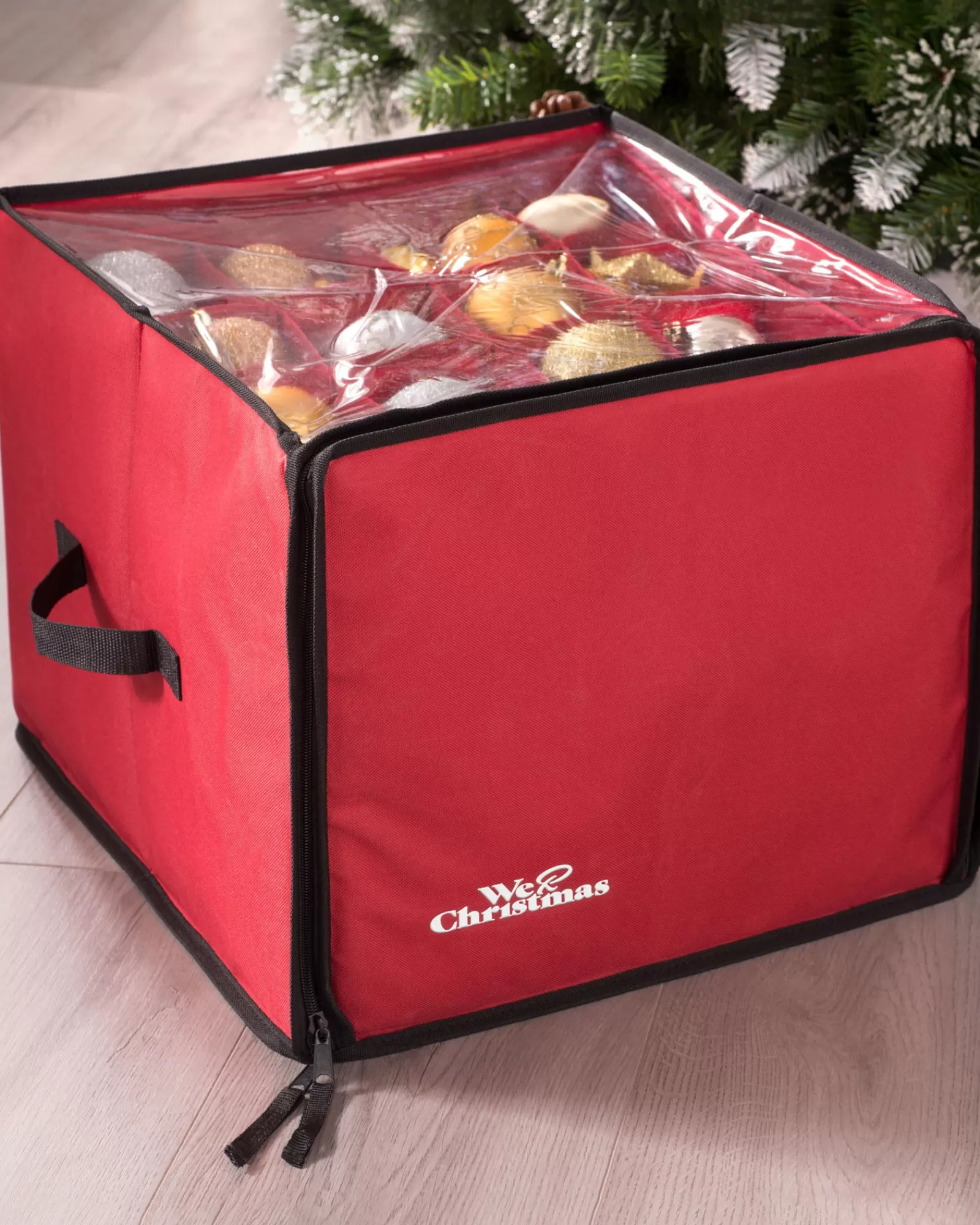 WeRChristmas Storage Bags | Storage Bags^48 Piece Decoration And Ornament Storage Box, Red, 40 Cm