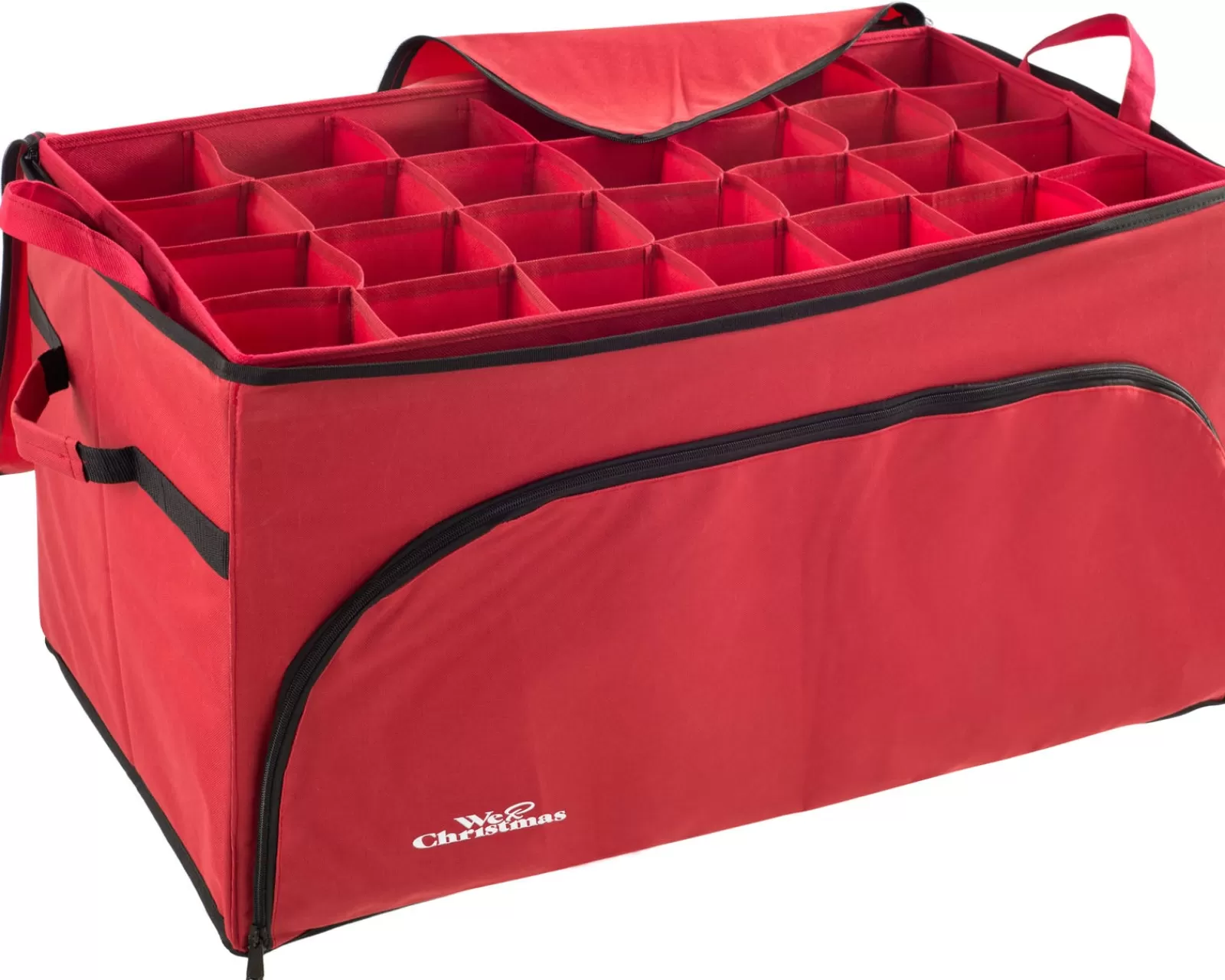 WeRChristmas Storage Bags | Storage Bags^72 Piece Decoration And Ornament Storage Box, Red, 38 Cm