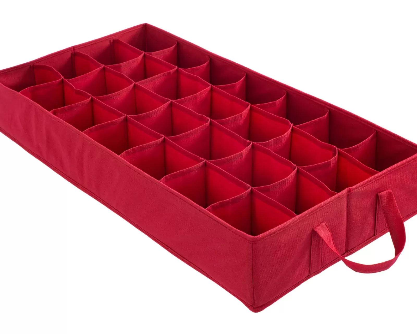 WeRChristmas Storage Bags | Storage Bags^72 Piece Decoration And Ornament Storage Box, Red, 38 Cm