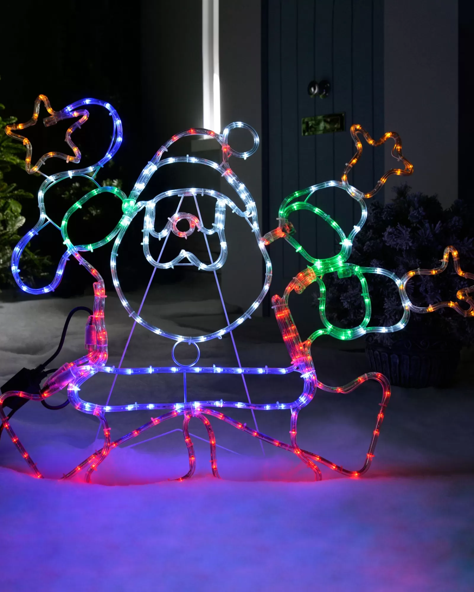 WeRChristmas Christmas Characters^Animated Santa Rope Light Silhouette, 90 Cm