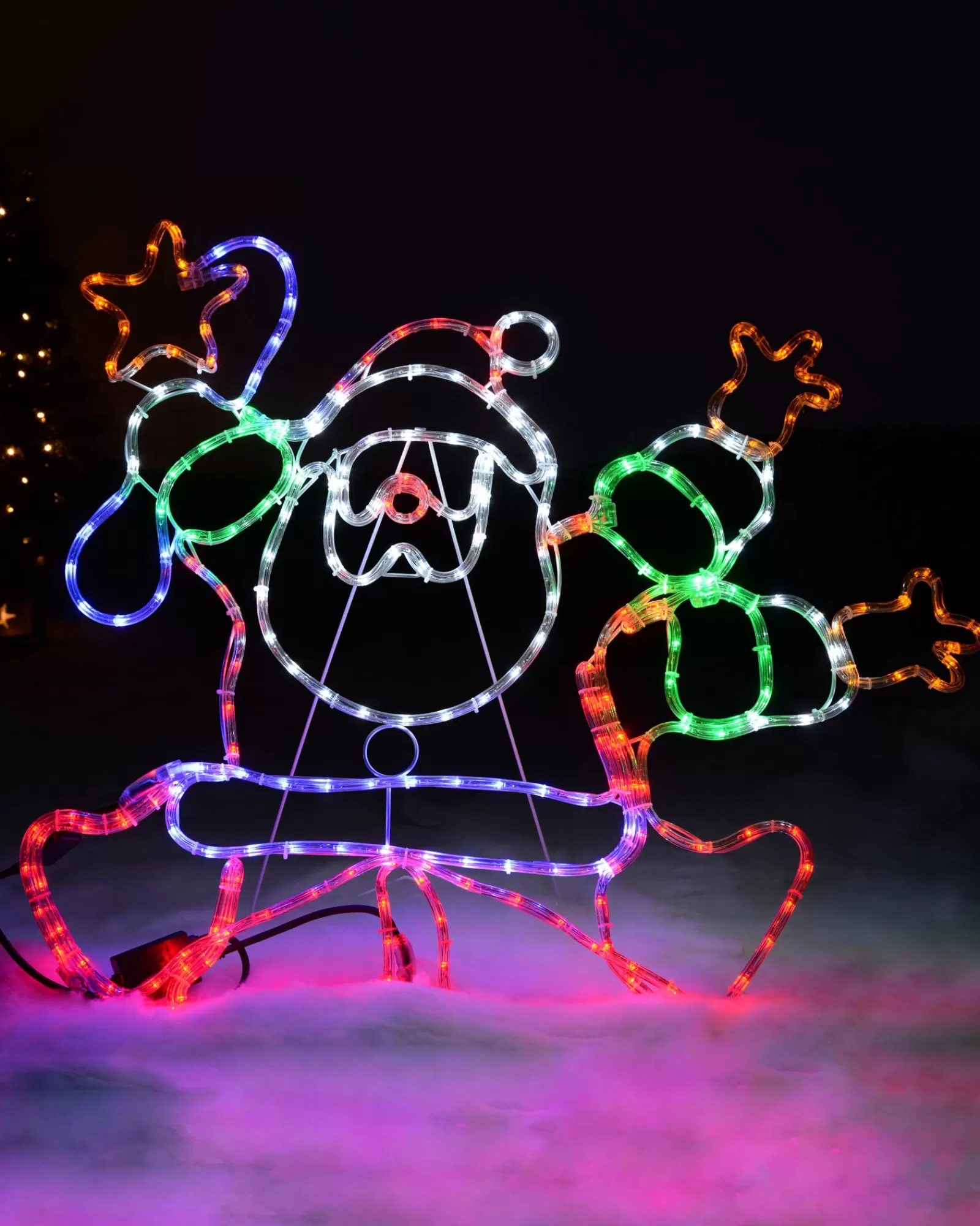 WeRChristmas Christmas Characters^Animated Santa Rope Light Silhouette, 90 Cm