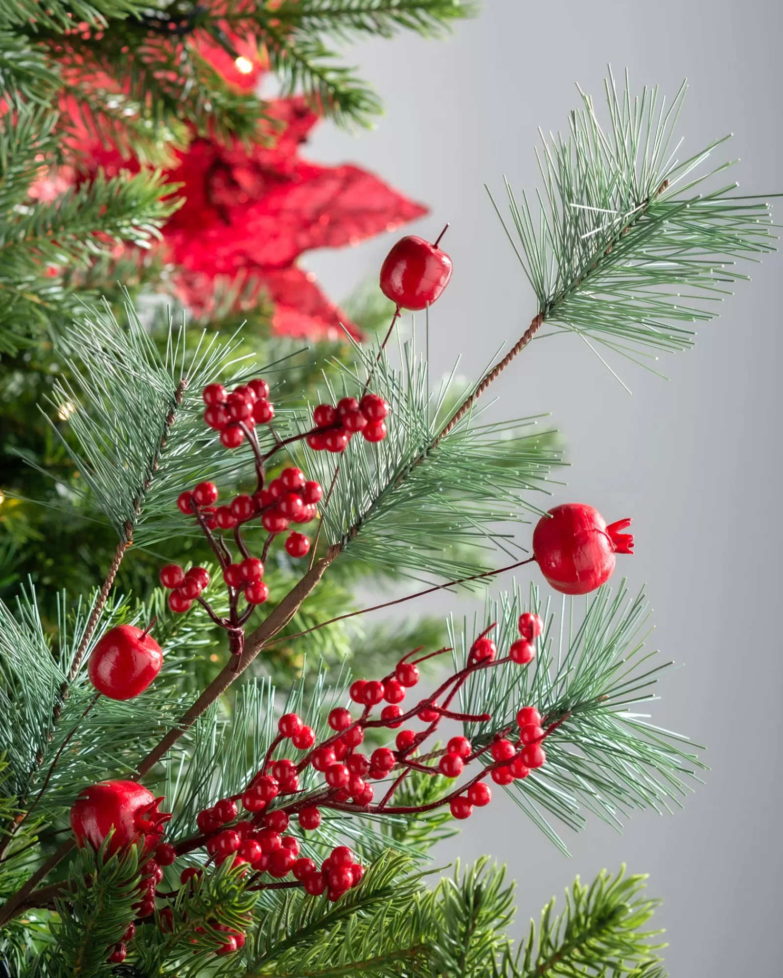 WeRChristmas Flowers & Foliage | Flowers & Foliage^Artificial Berries Tree Pick, Red, 66 Cm