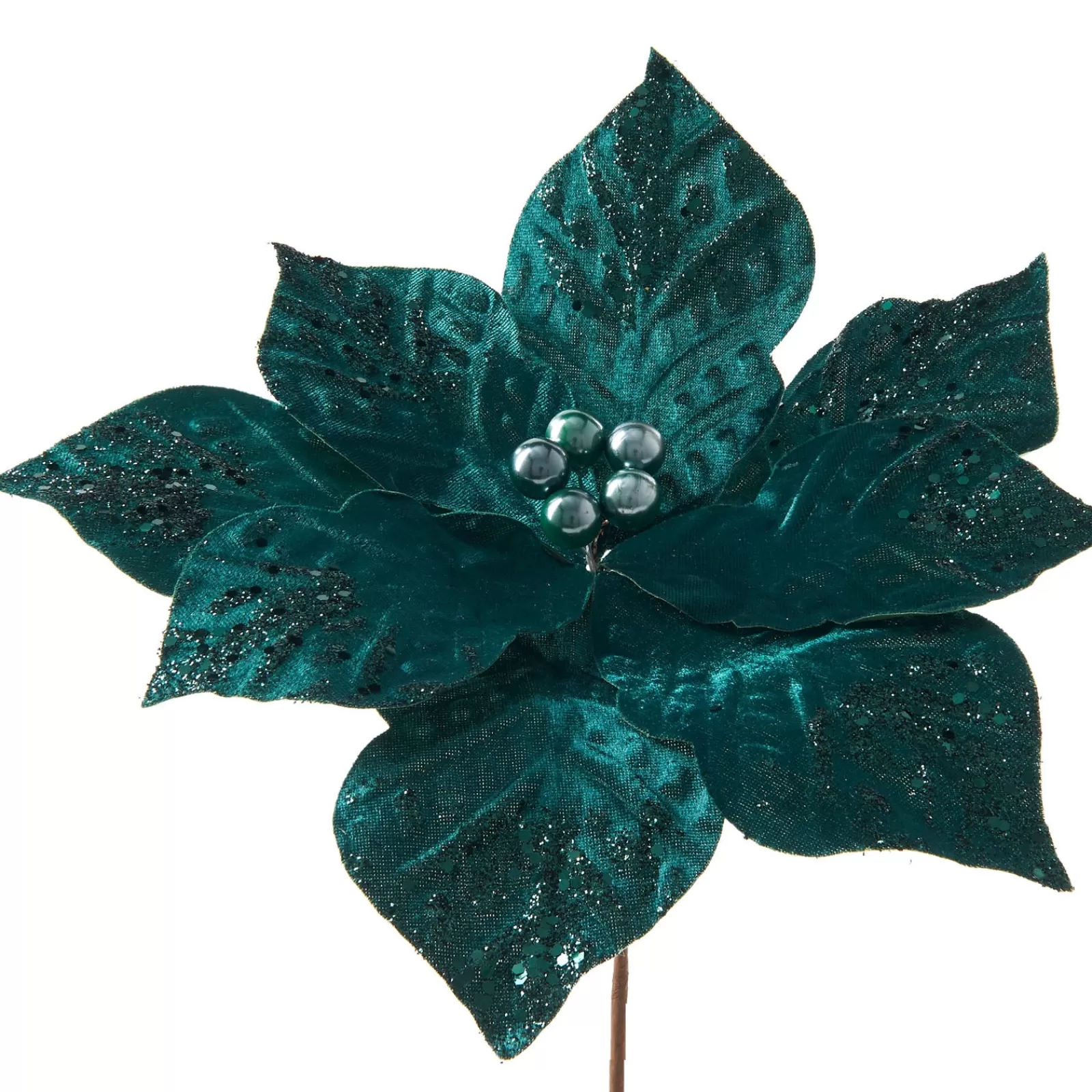 WeRChristmas Flowers & Foliage | Flowers & Foliage^Artificial Emerald Poinsettia Flower, 30 Cm