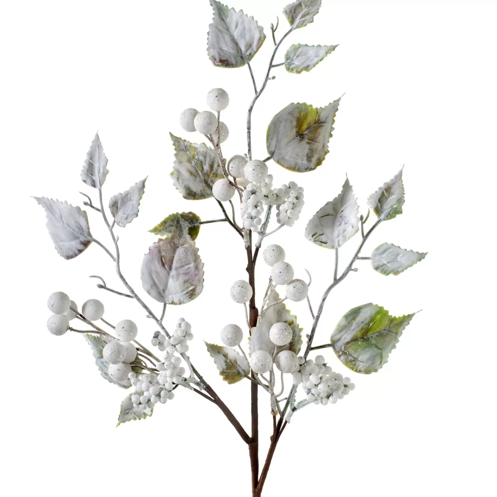 WeRChristmas Flowers & Foliage | Flowers & Foliage^Artificial Frosted Berries Pick, White, 25 Cm