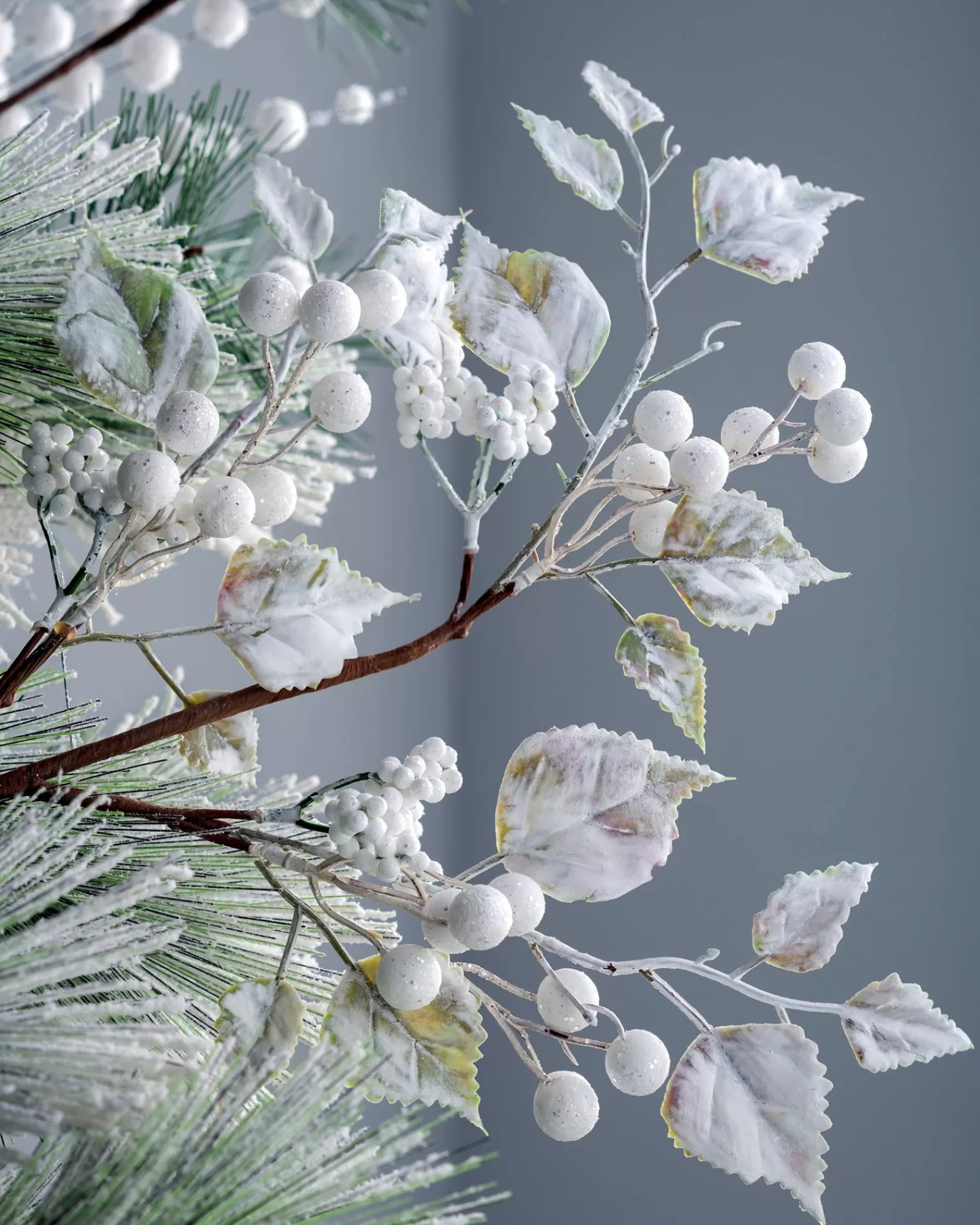 WeRChristmas Flowers & Foliage | Flowers & Foliage^Artificial Frosted Berries Pick, White, 25 Cm