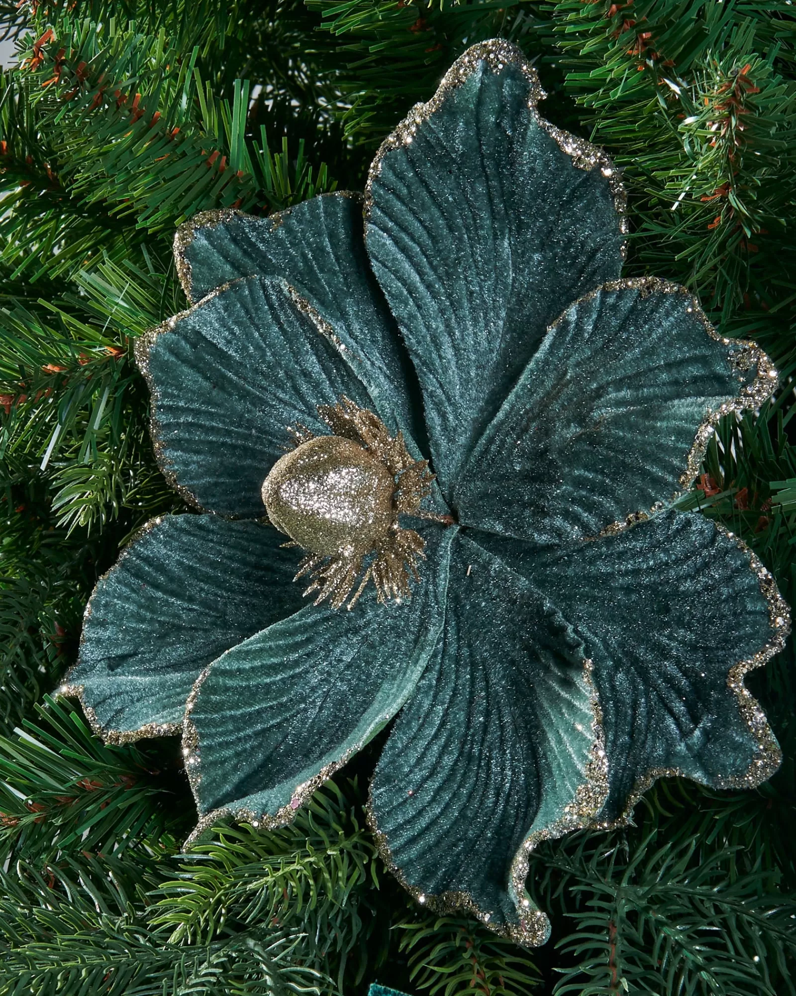 WeRChristmas Flowers & Foliage | Flowers & Foliage^Artificial Magnolia Flower, Emerald, 23 Cm