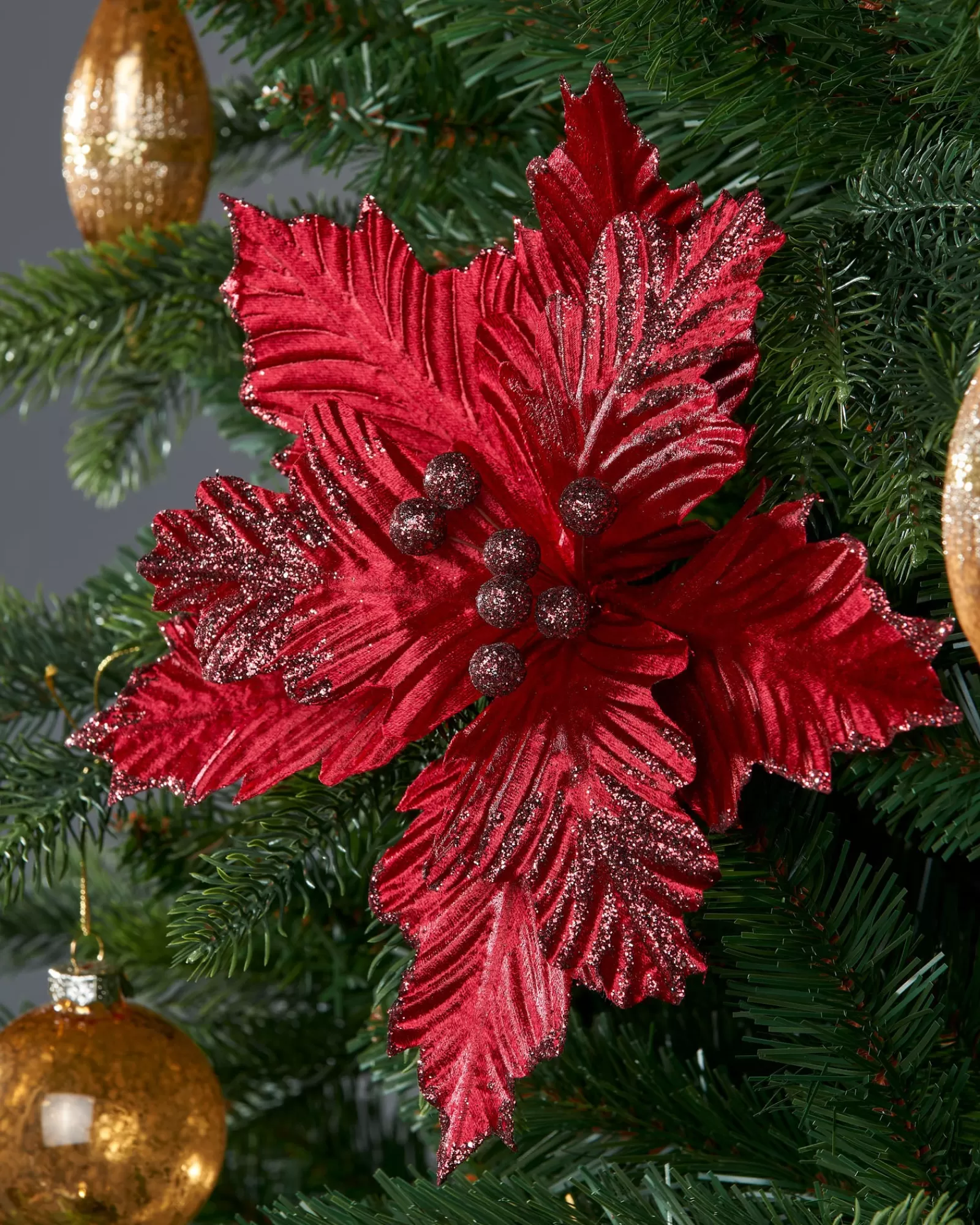 WeRChristmas Flowers & Foliage | Flowers & Foliage^Artificial Poinsettia Flower, Red, 26 Cm