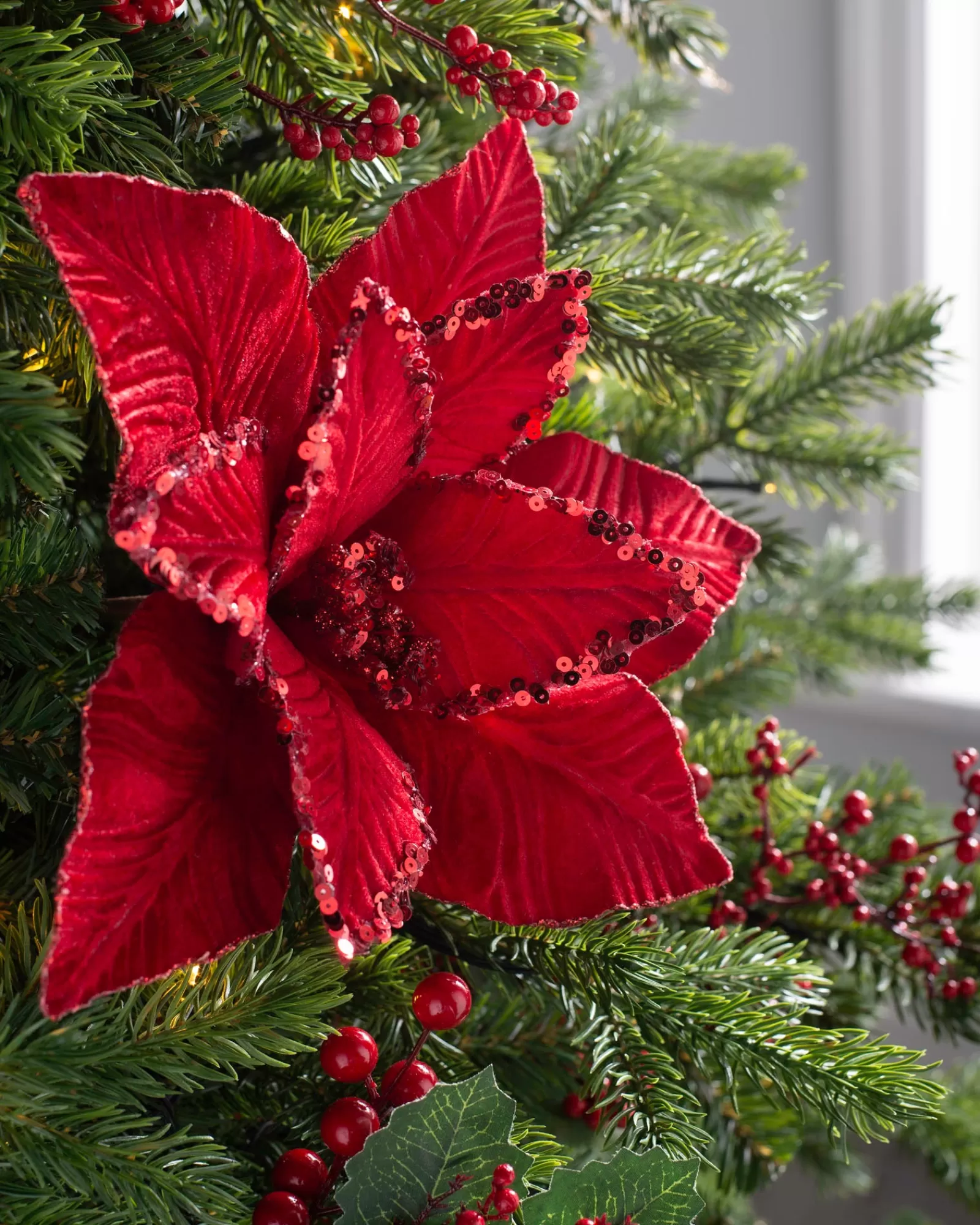 WeRChristmas Flowers & Foliage | Flowers & Foliage^Artificial Poinsettia Flower, Red, 30 Cm