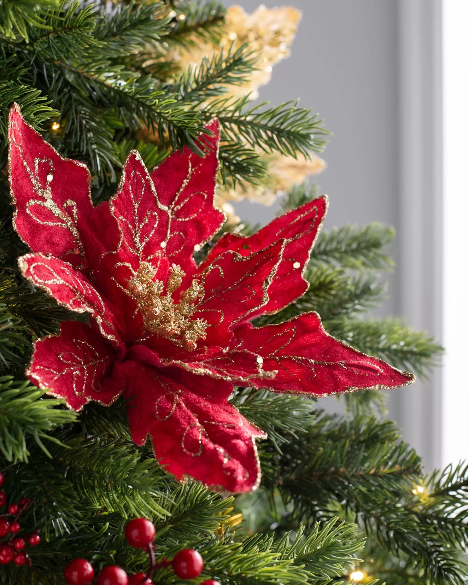 WeRChristmas Flowers & Foliage | Flowers & Foliage^Artificial Poinsettia Flower, Red, 30 Cm