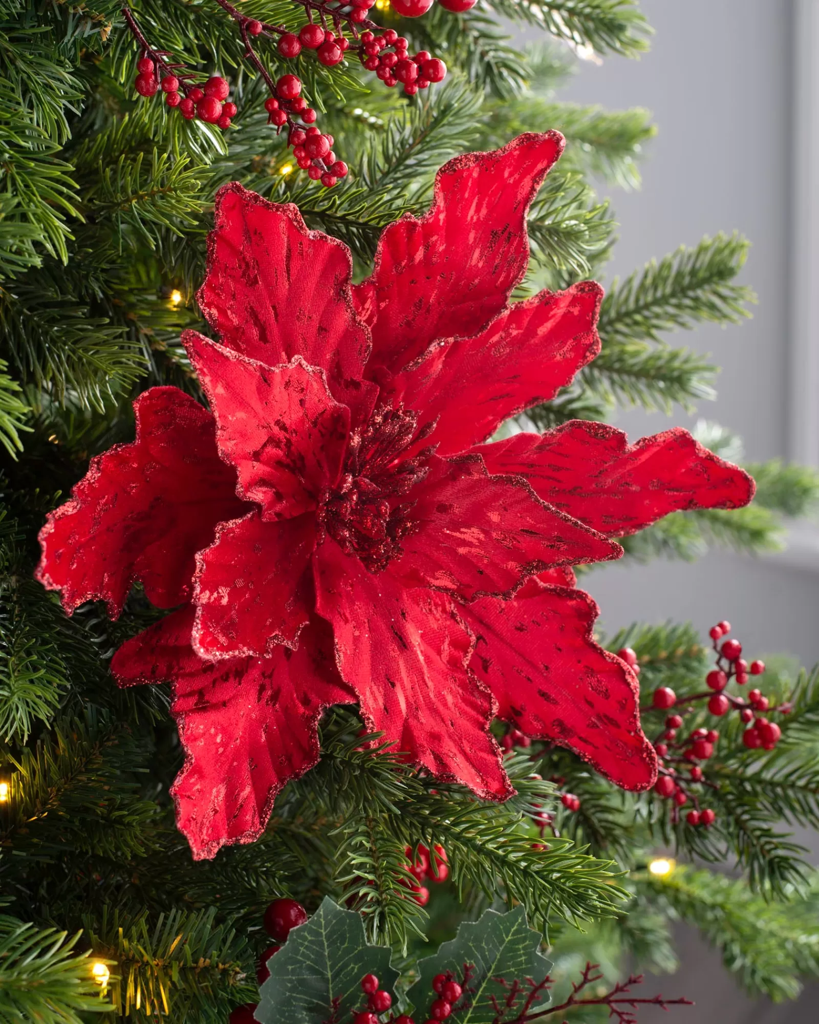 WeRChristmas Flowers & Foliage | Flowers & Foliage^Artificial Poinsettia Flower, Red, 30 Cm