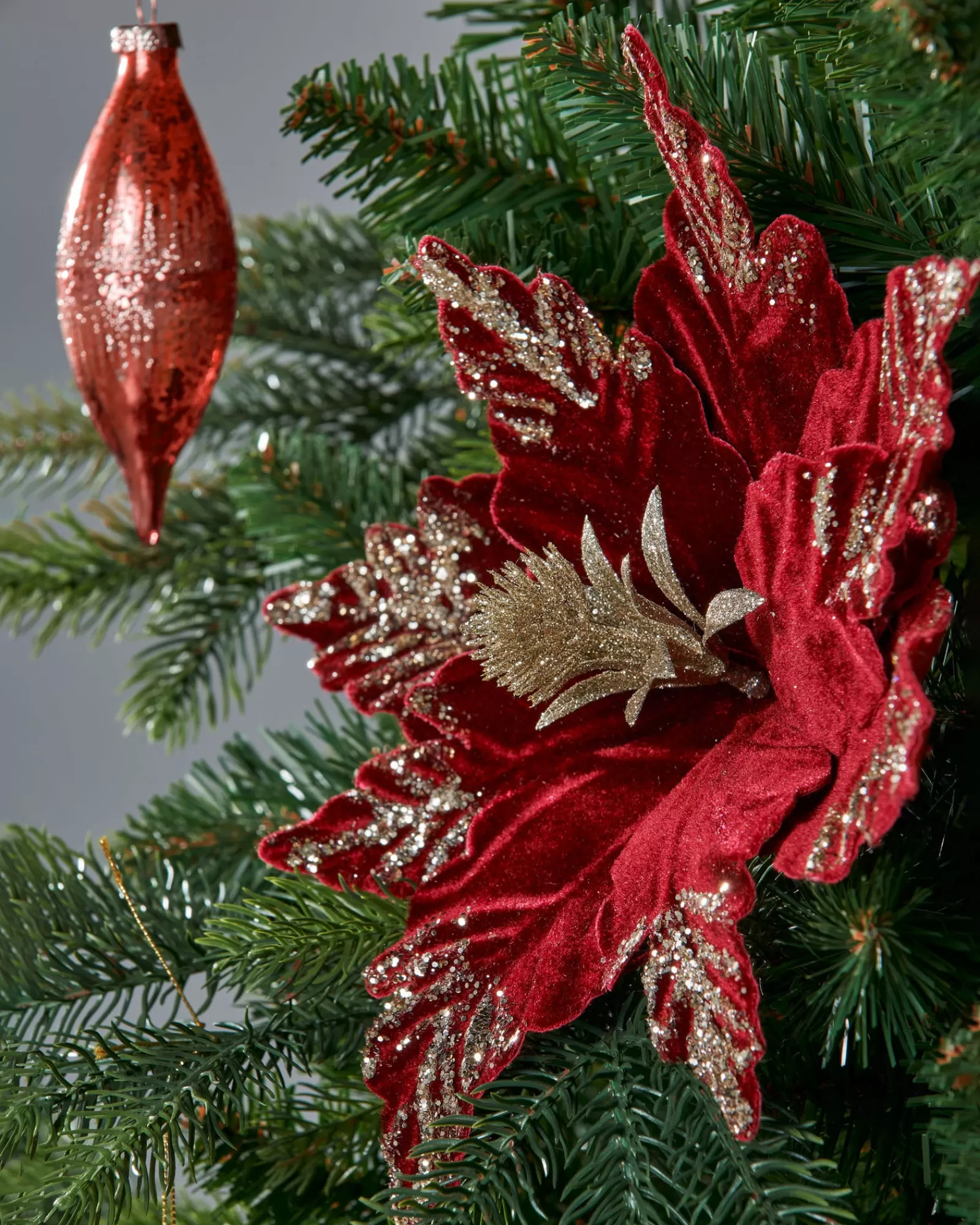 WeRChristmas Flowers & Foliage | Flowers & Foliage^Artificial Poinsettia Flower, Red, 30 Cm