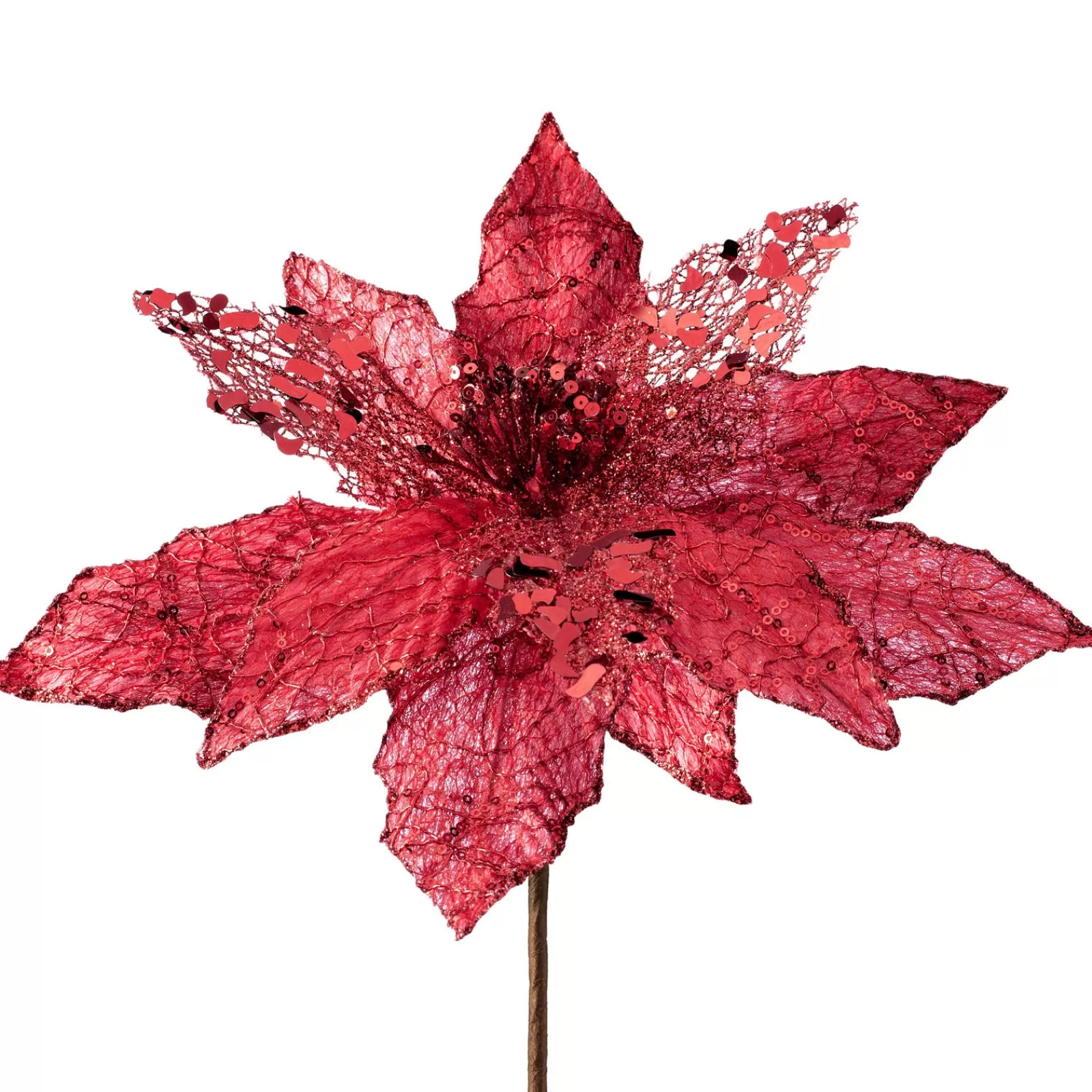 WeRChristmas Flowers & Foliage | Flowers & Foliage^Artificial Poinsettia Flower, Red, 34 Cm