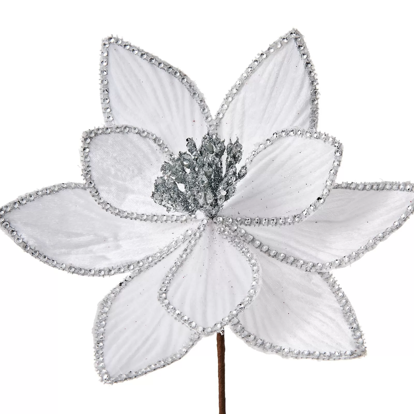 WeRChristmas Flowers & Foliage | Flowers & Foliage^Artificial Poinsettia Flower, White, 24 Cm