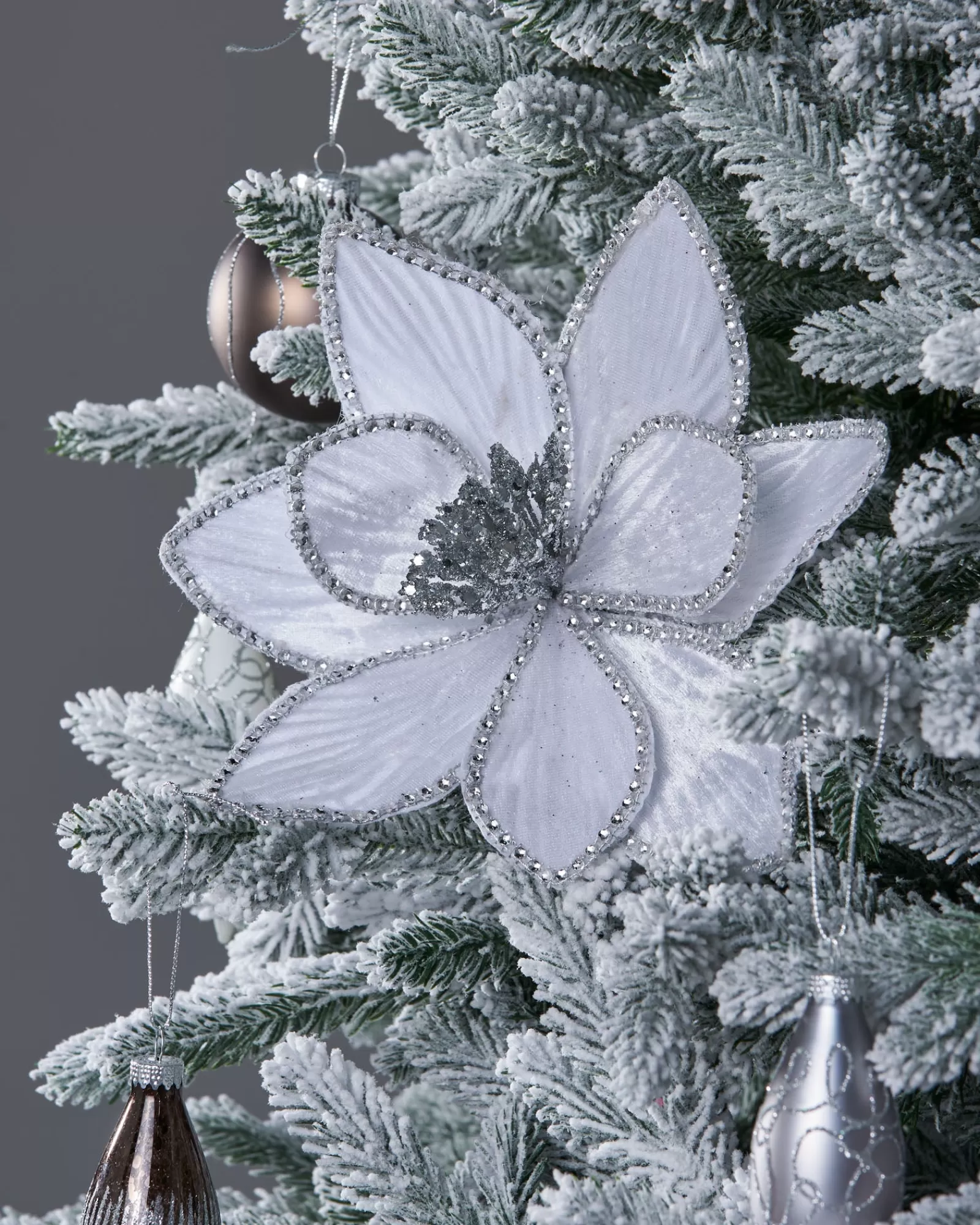 WeRChristmas Flowers & Foliage | Flowers & Foliage^Artificial Poinsettia Flower, White, 24 Cm