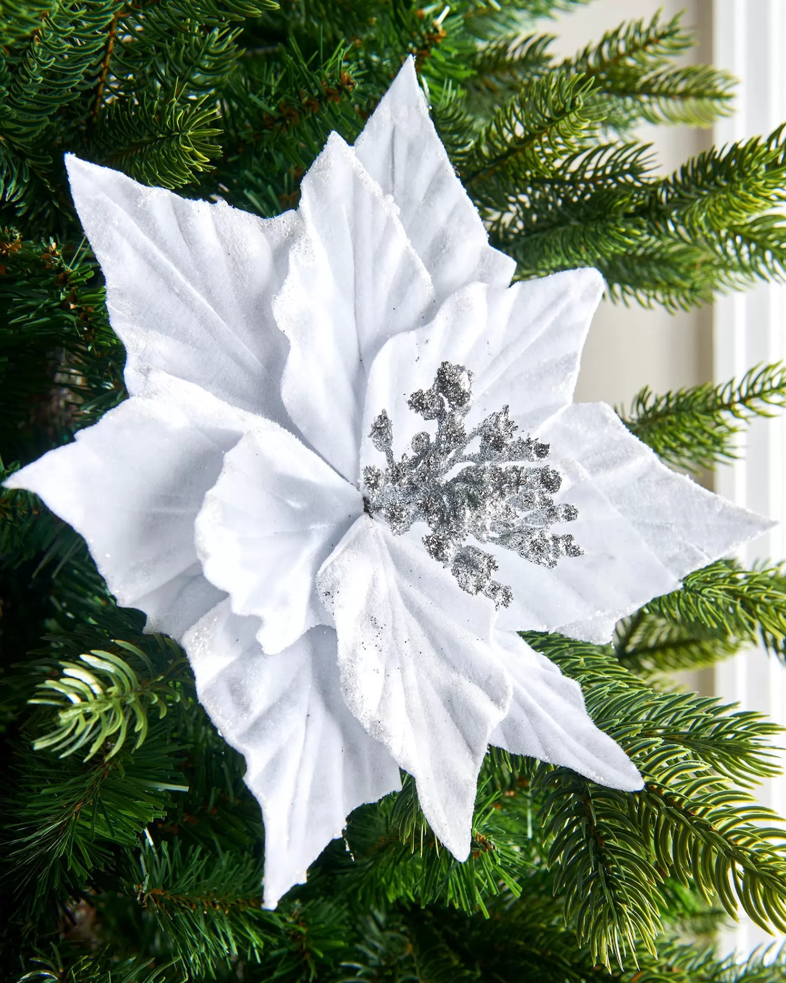 WeRChristmas Flowers & Foliage | Flowers & Foliage^Artificial Poinsettia Flower, White, 26 Cm