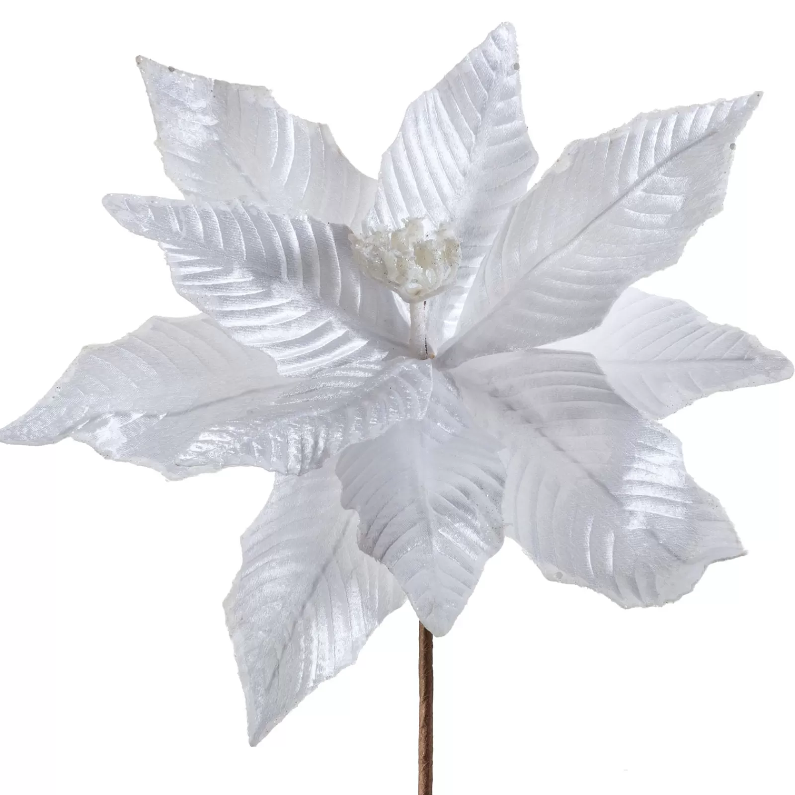 WeRChristmas Flowers & Foliage | Flowers & Foliage^Artificial Poinsettia Flower, White, 34 Cm