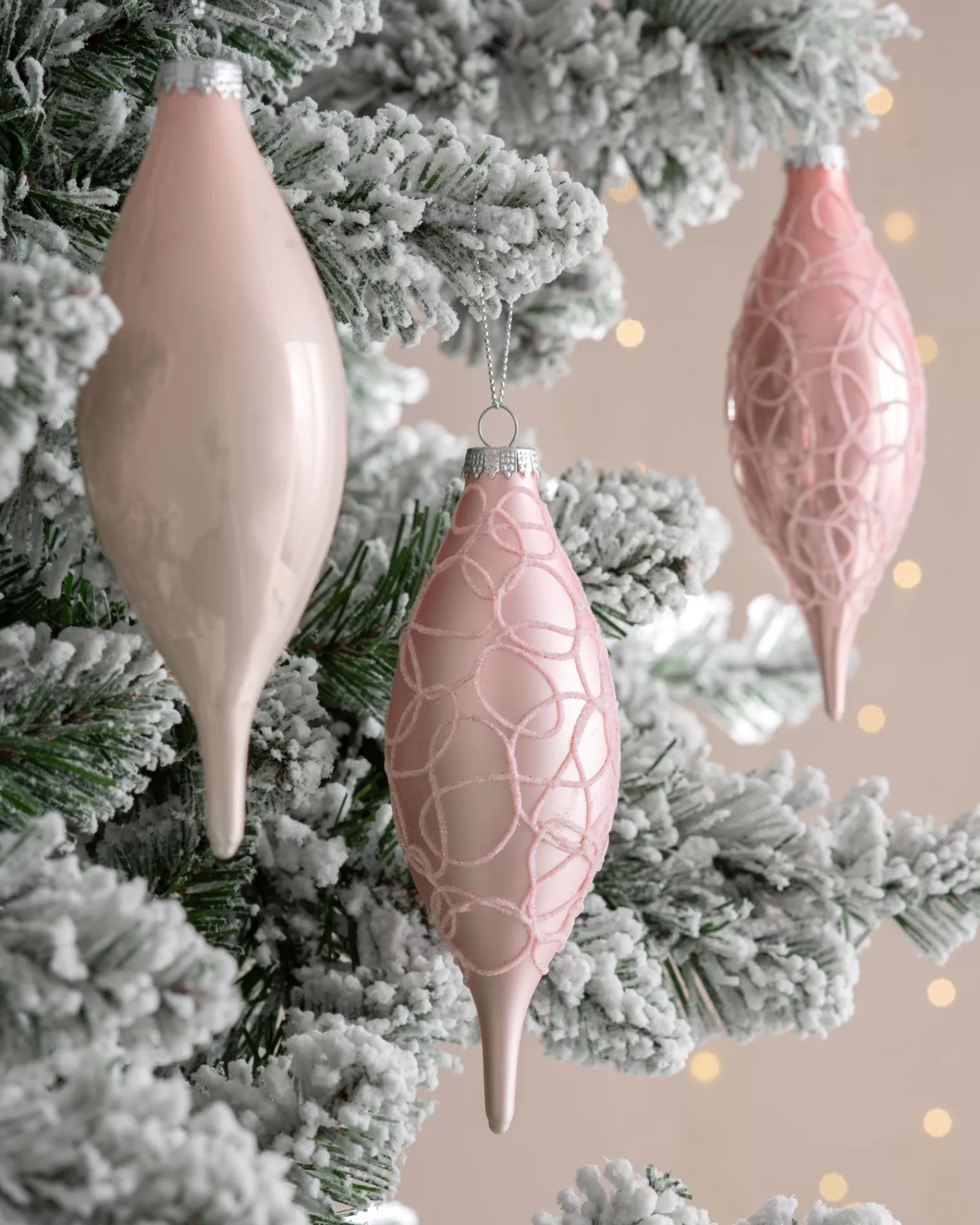 WeRChristmas Glass Baubles^Baby Pink Glass Baubles, 5 Pack, 15 Cm