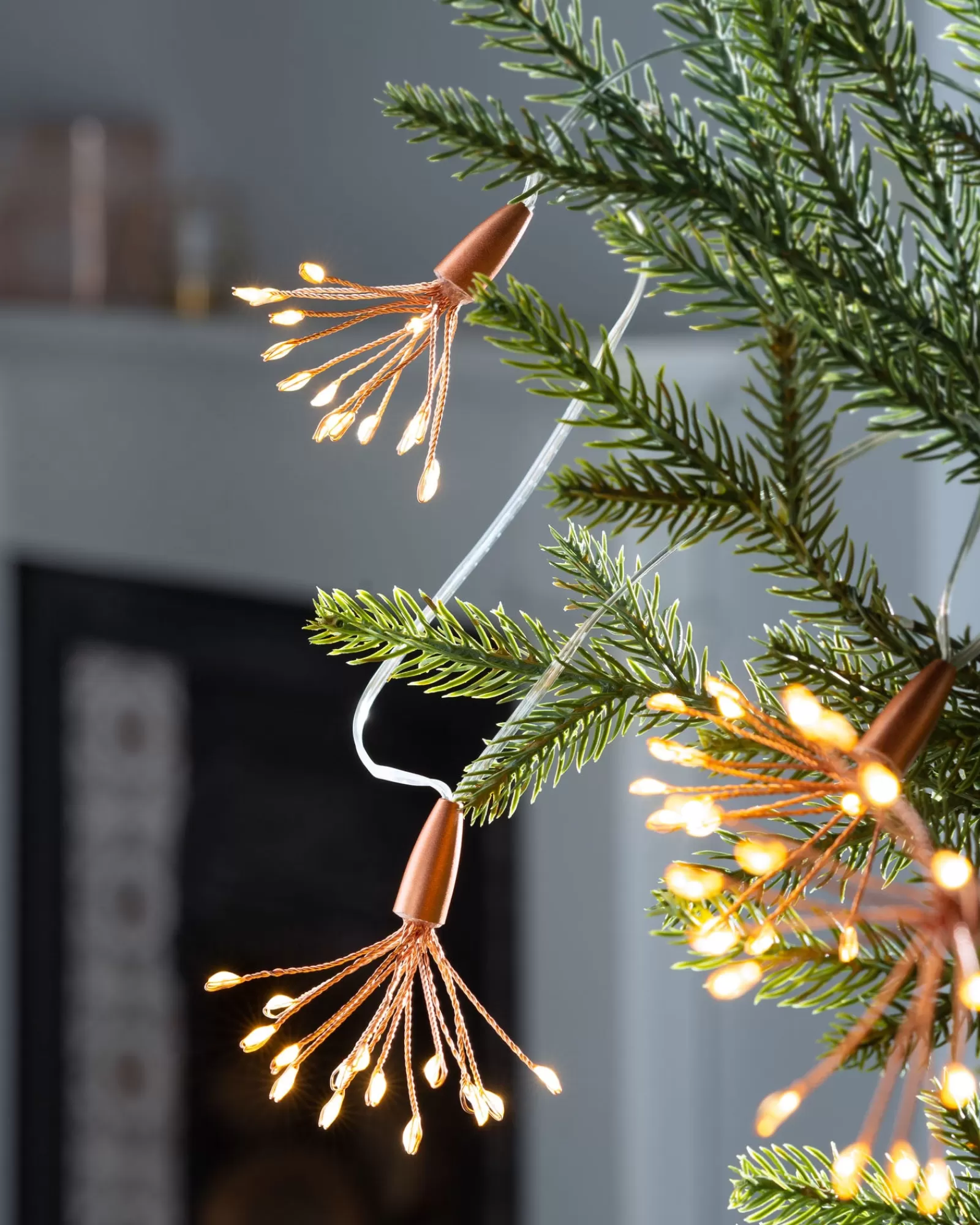 WeRChristmas Fairy Lights^Battery Operated Firework Copper Wire Light String, 2 M