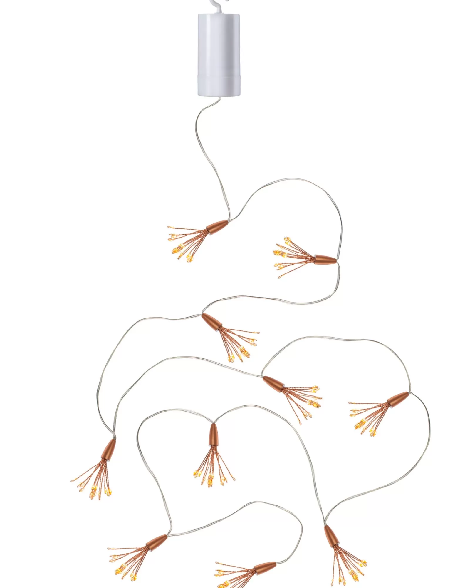WeRChristmas Fairy Lights^Battery Operated Firework Copper Wire Light String, 2 M