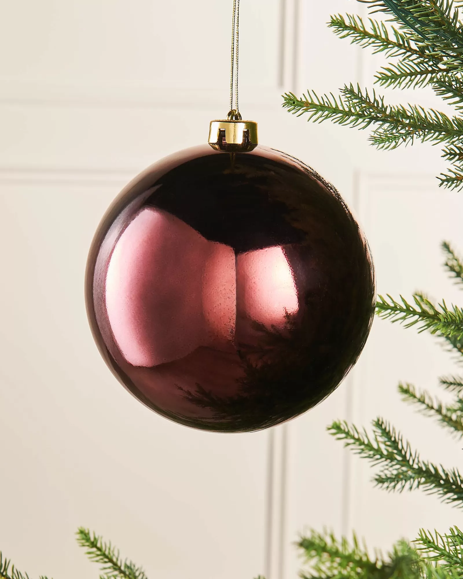 WeRChristmas Oversized Baubles | Shatterproof Baubles^Burgundy Large Gloss Shatterproof Bauble, 15 Cm