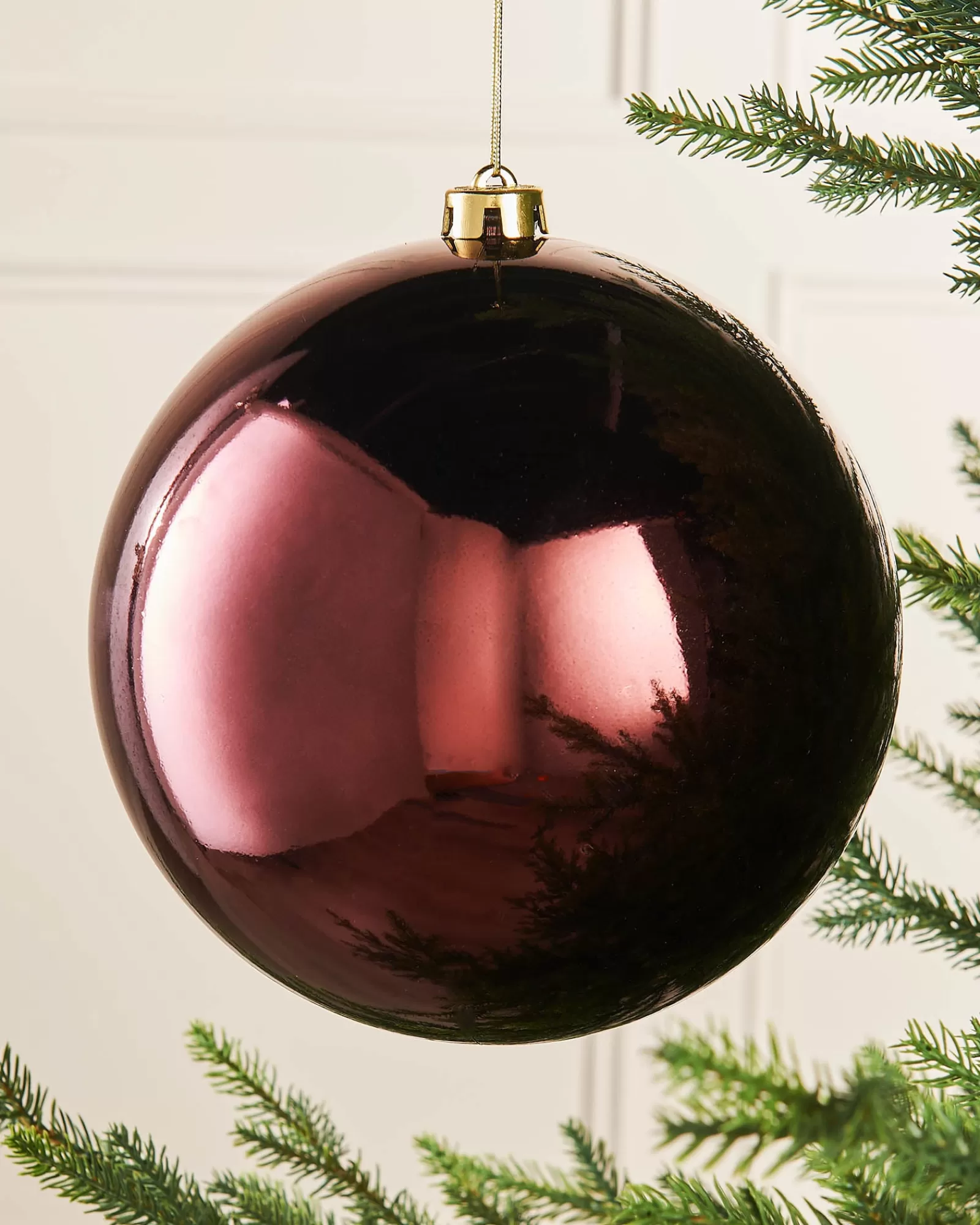 WeRChristmas Oversized Baubles | Shatterproof Baubles^Burgundy Large Gloss Shatterproof Bauble, 20 Cm