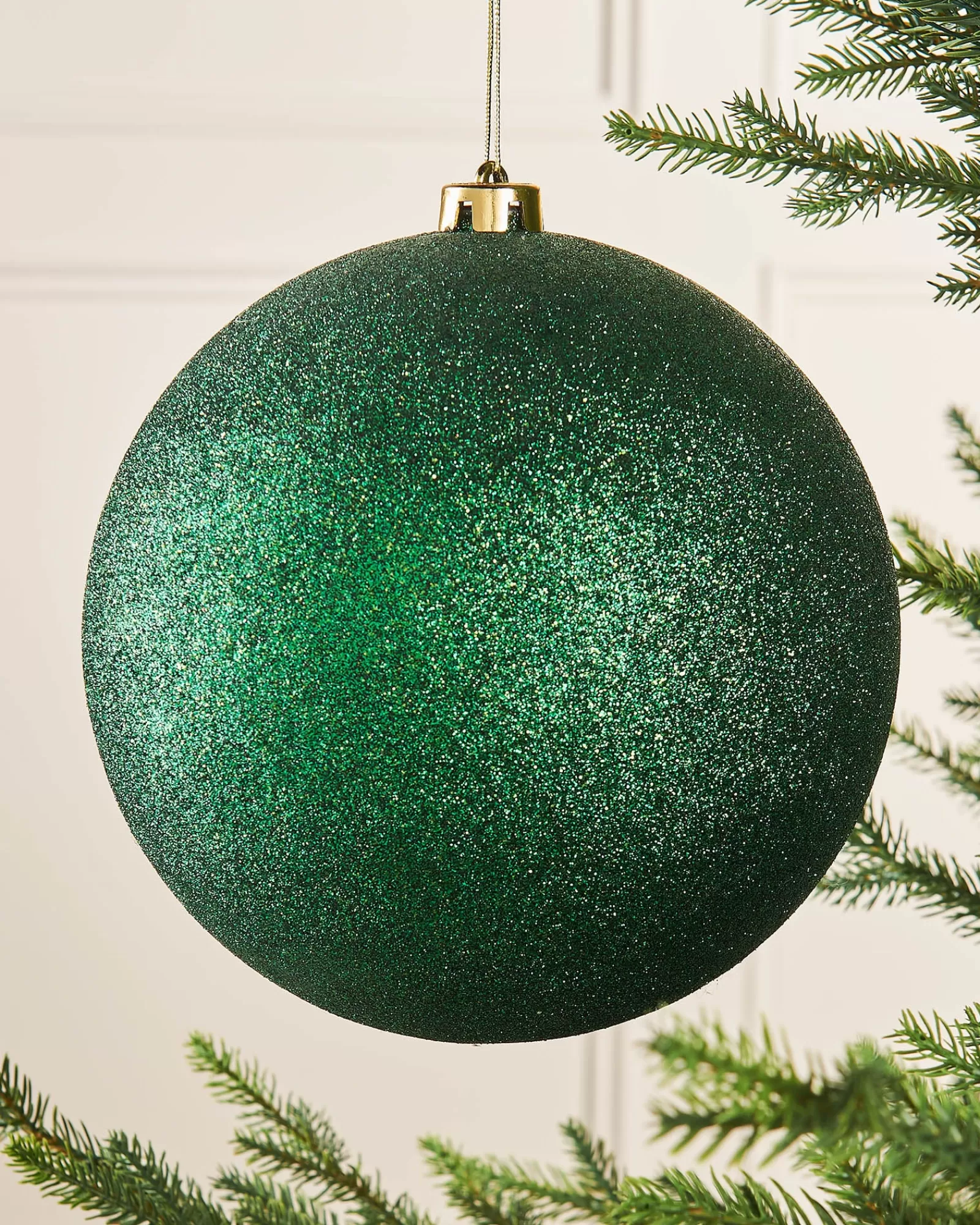 WeRChristmas Oversized Baubles | Shatterproof Baubles^Christmas Green Large Glitter Shatterproof Bauble, 20 Cm