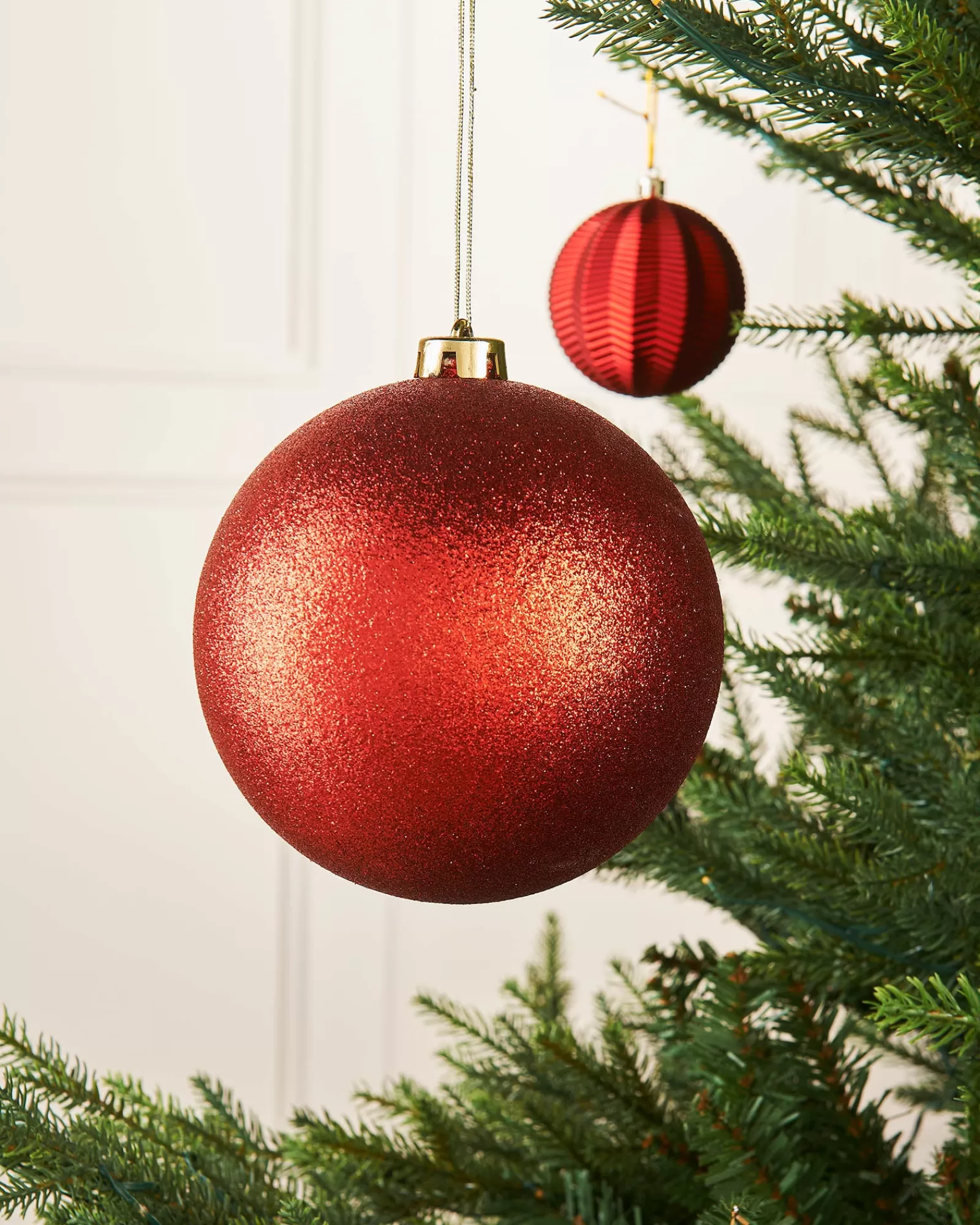 WeRChristmas Oversized Baubles | Shatterproof Baubles^Christmas Red Large Glitter Shatterproof Bauble, 15 Cm