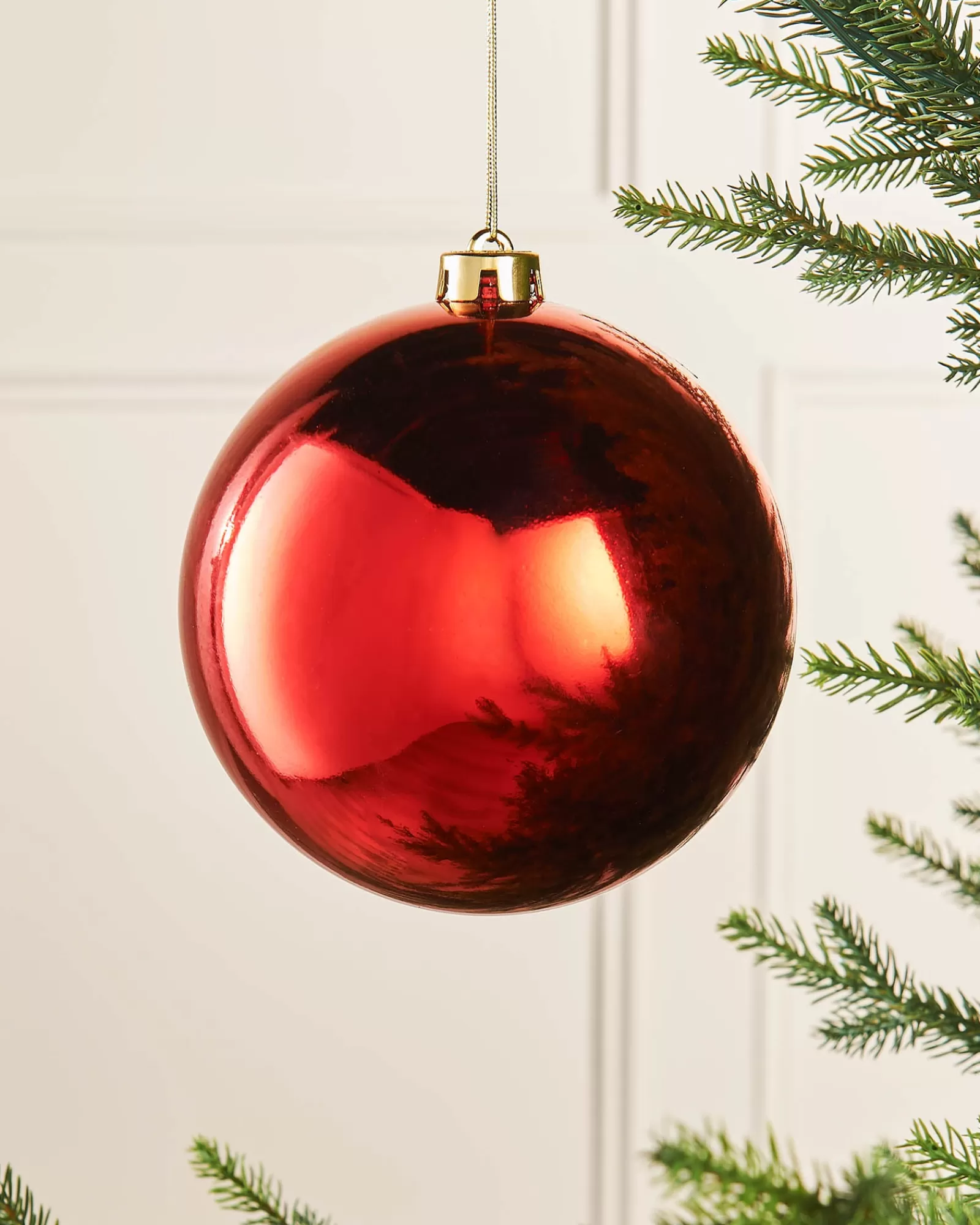 WeRChristmas Oversized Baubles | Shatterproof Baubles^Christmas Red Large Gloss Shatterproof Bauble, 15 Cm