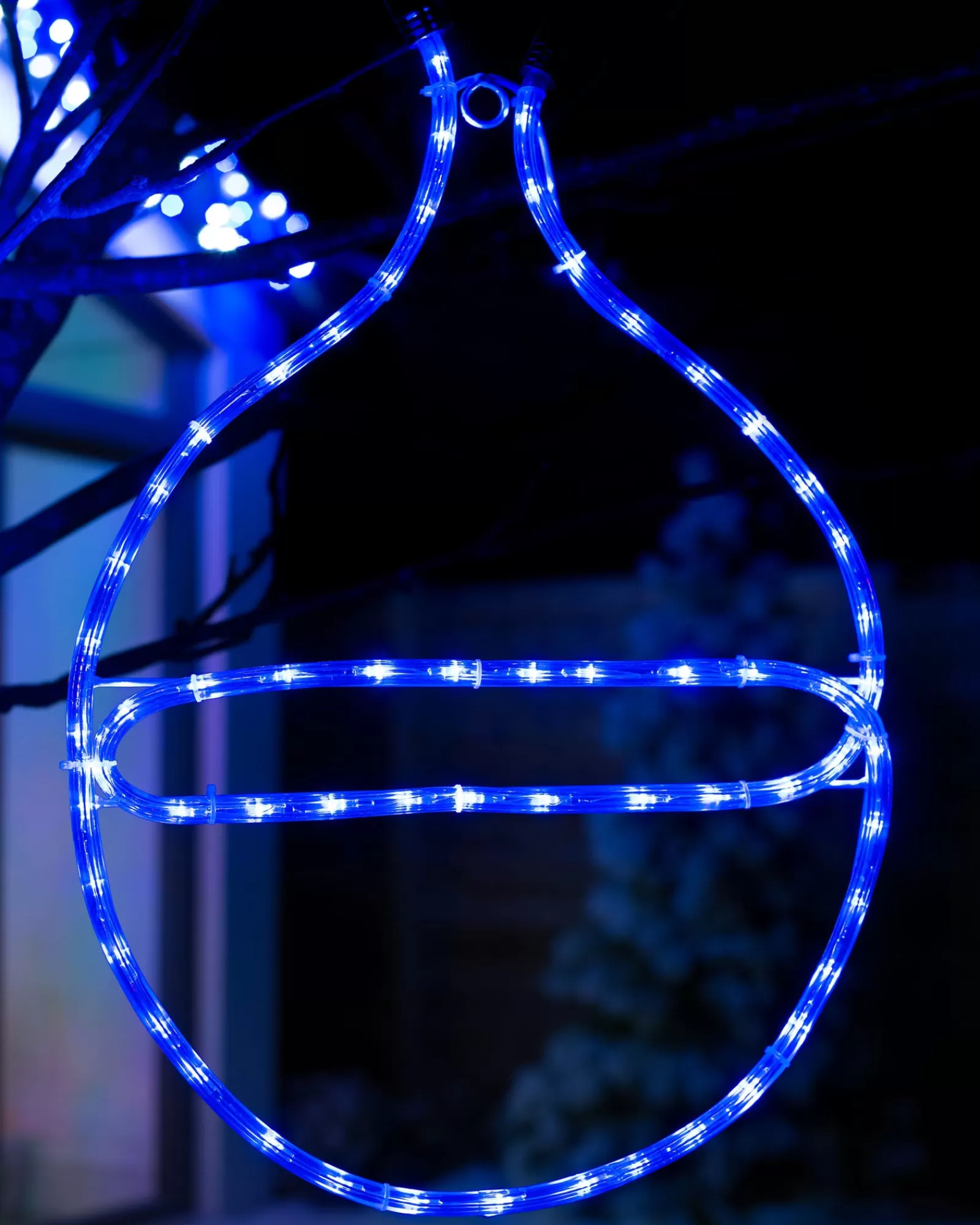 WeRChristmas Connectable Lights^Connectable Bauble Rope Light Silhouette, Blue, 54cm