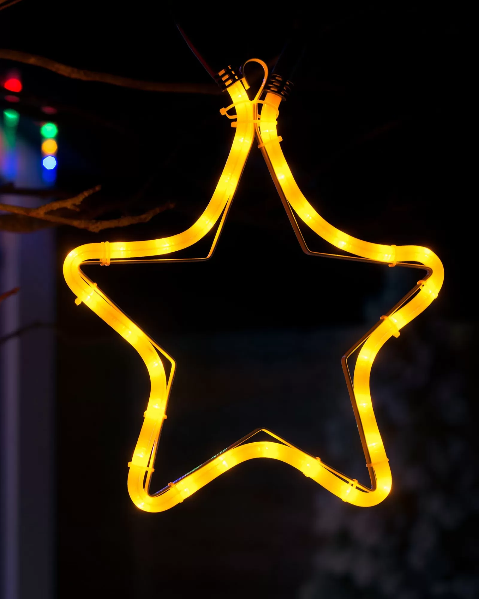 WeRChristmas Connectable Lights^Connectable Star Rope Light Silhouette, Yellow, 32 Cm