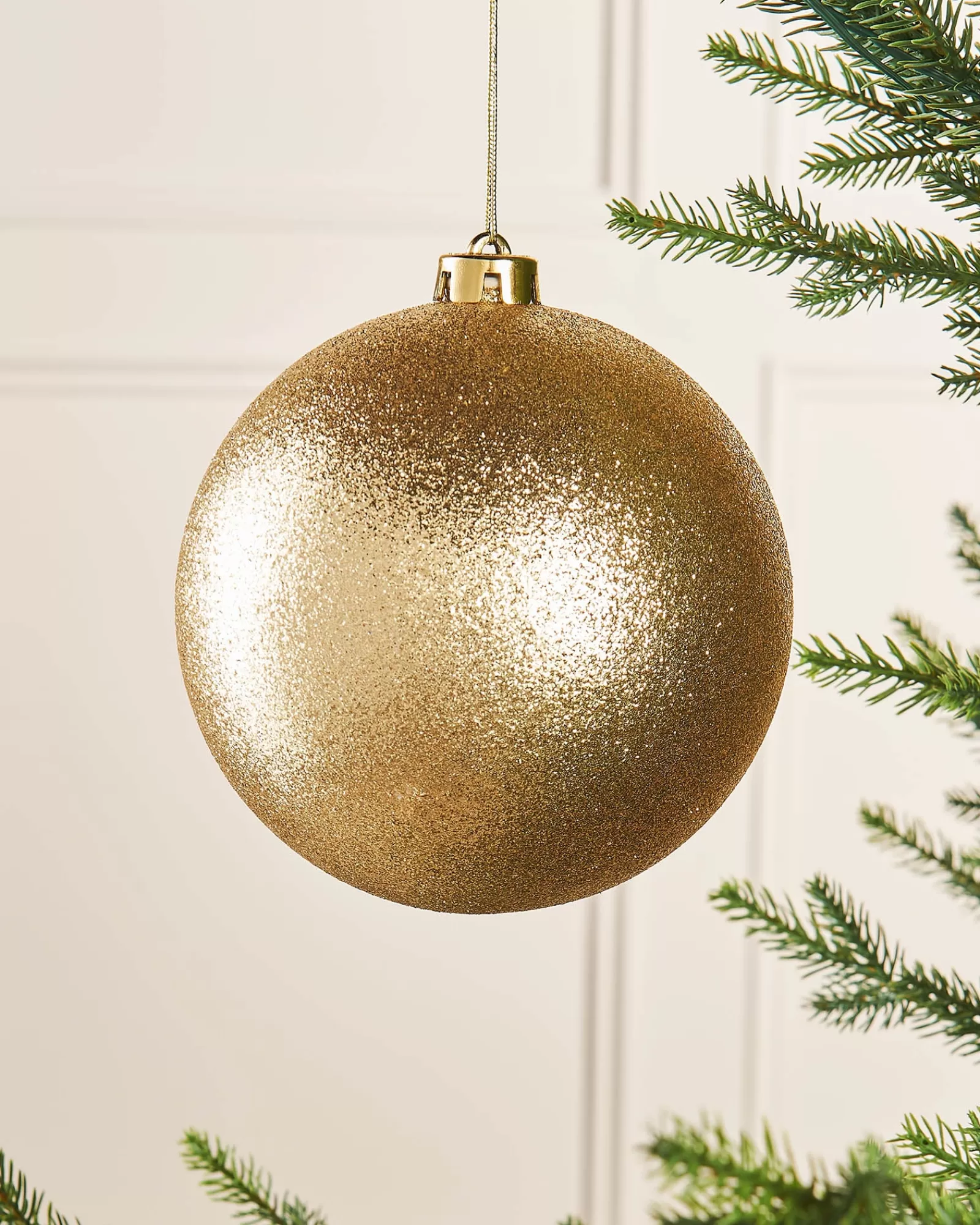 WeRChristmas Oversized Baubles | Shatterproof Baubles^Gold Large Glitter Shatterproof Bauble, 15 Cm