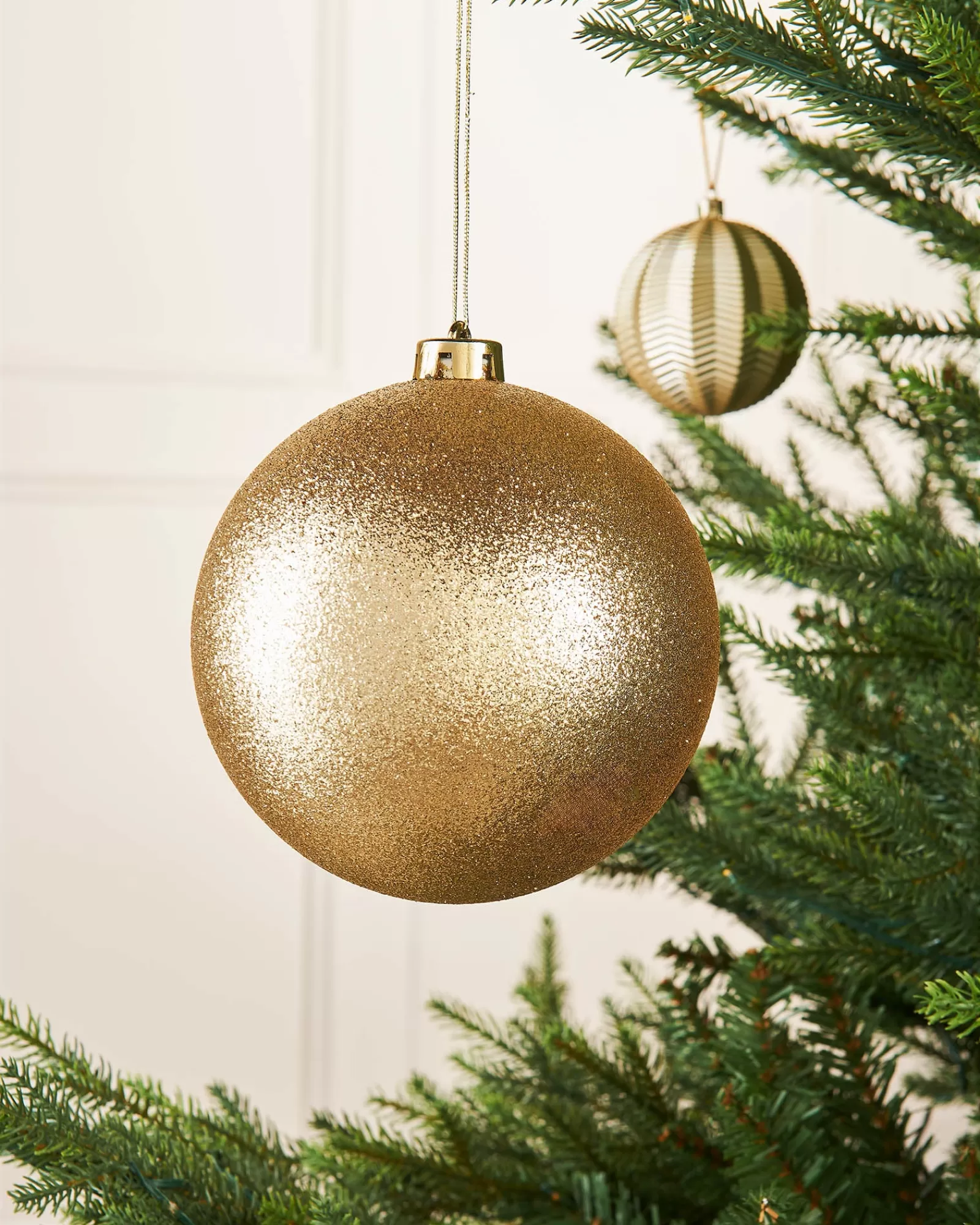 WeRChristmas Oversized Baubles | Shatterproof Baubles^Gold Large Glitter Shatterproof Bauble, 15 Cm