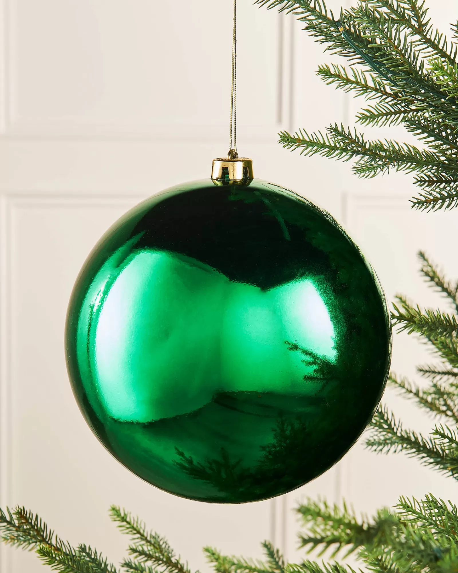 WeRChristmas Oversized Baubles | Shatterproof Baubles^Green Large Gloss Shatterproof Bauble, 20 Cm