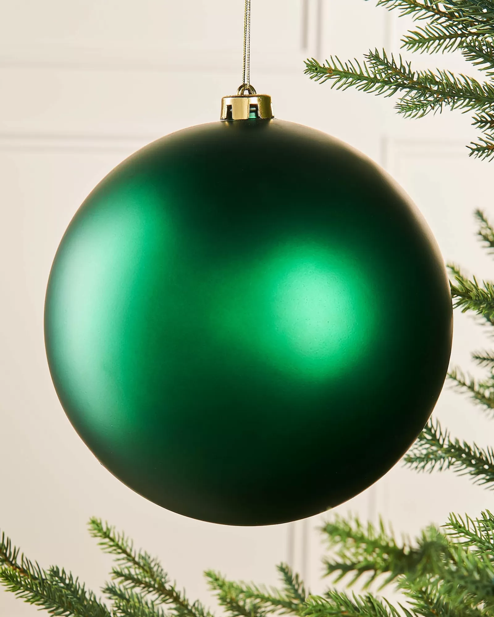 WeRChristmas Oversized Baubles | Shatterproof Baubles^Green Large Matt Shatterproof Bauble, 20 Cm