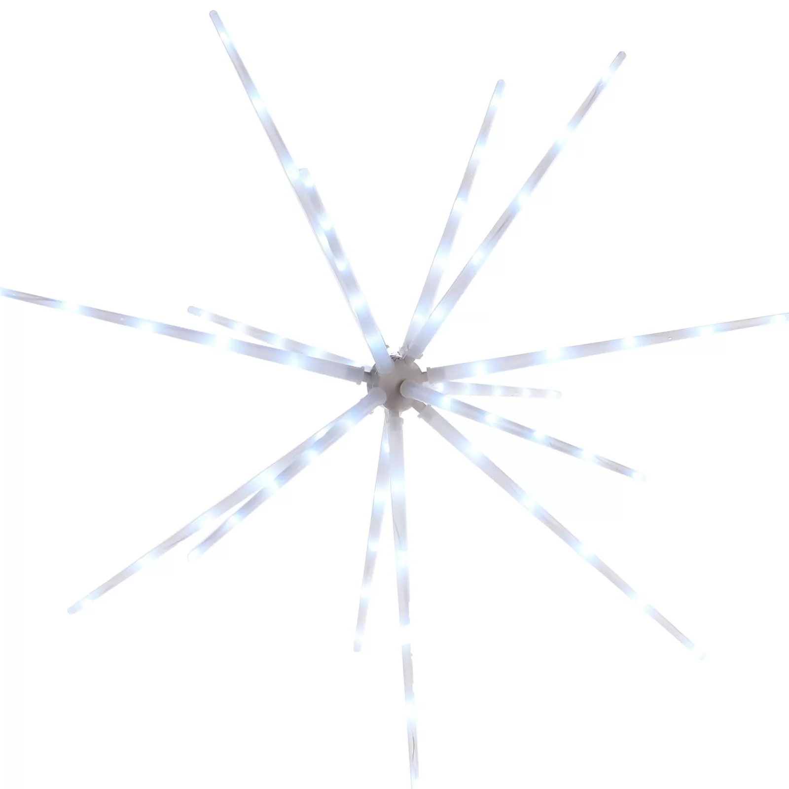 WeRChristmas Festive Star, Snowflake & Sign Lights^Hanging Starburst Decoration, Ice White, 51 Cm
