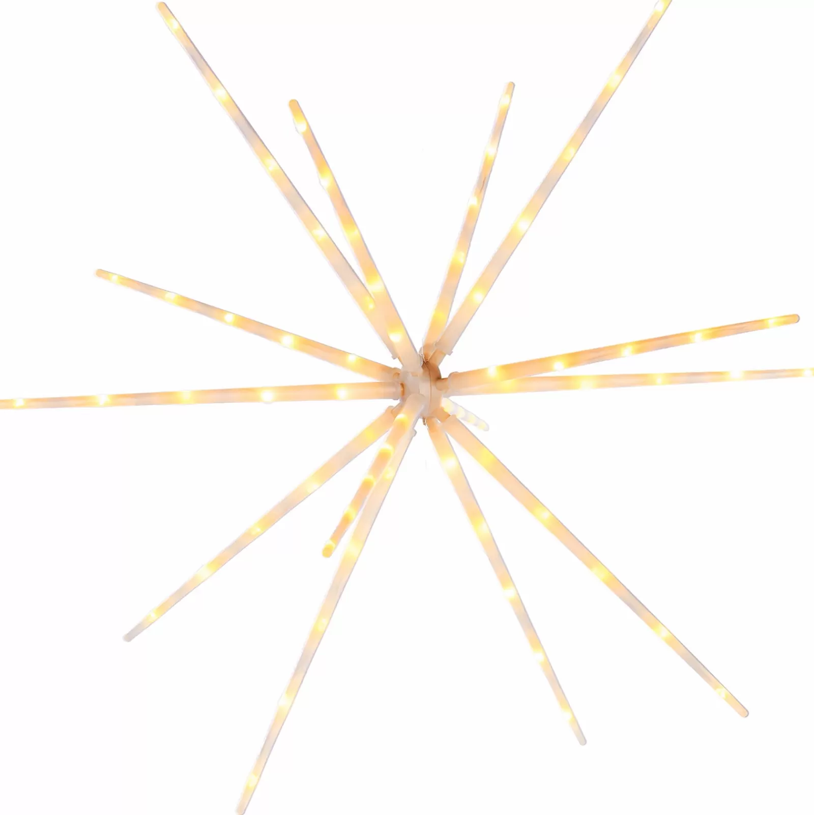 WeRChristmas Festive Star, Snowflake & Sign Lights^Hanging Starburst Decoration, Warm White, 51 Cm