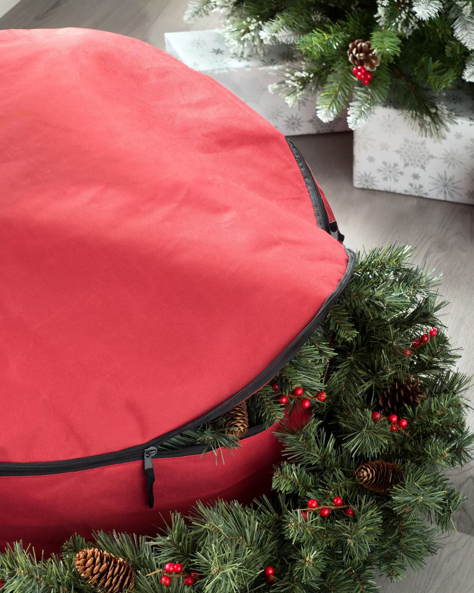 WeRChristmas Storage Bags | Storage Bags^Large Garland & Wreath Storage Bag, Red, 90 Cm