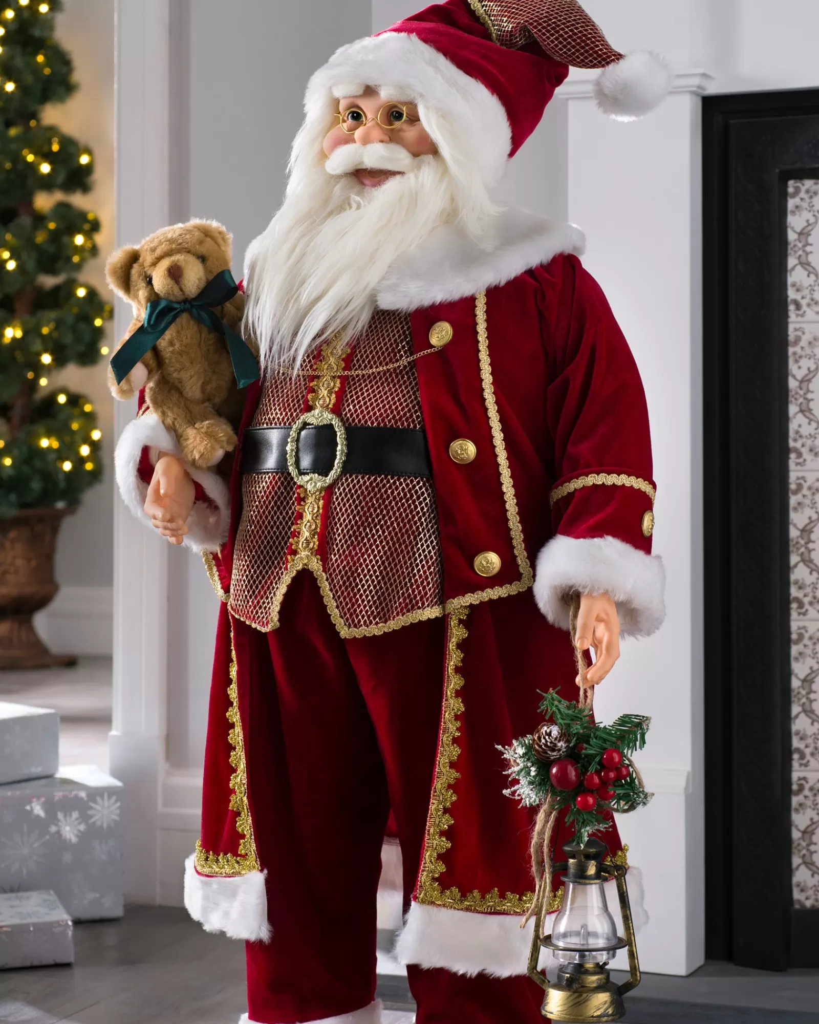 WeRChristmas Figurines^Large Santa Figurine, 90 Cm