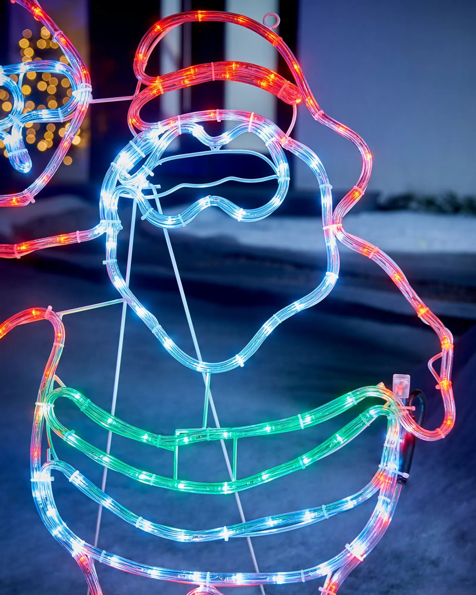 WeRChristmas Christmas Characters^LED Santa Stop Here Rope Light Window Silhouette, 81 Cm