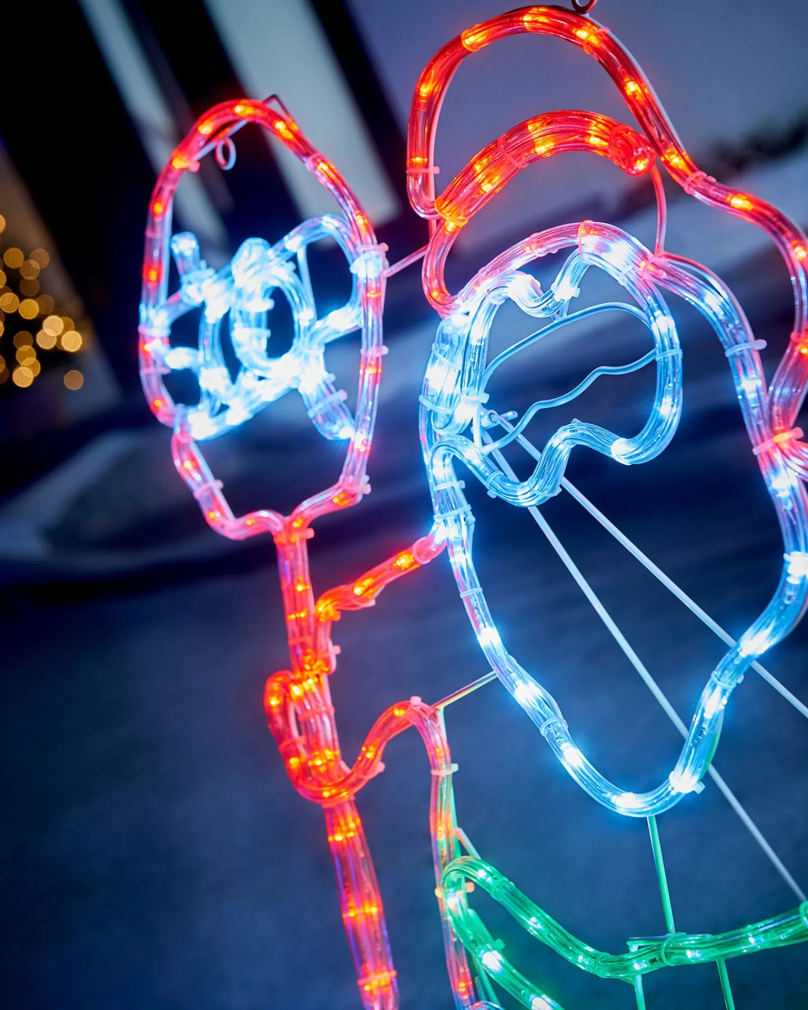 WeRChristmas Christmas Characters^LED Santa Stop Here Rope Light Window Silhouette, 81 Cm